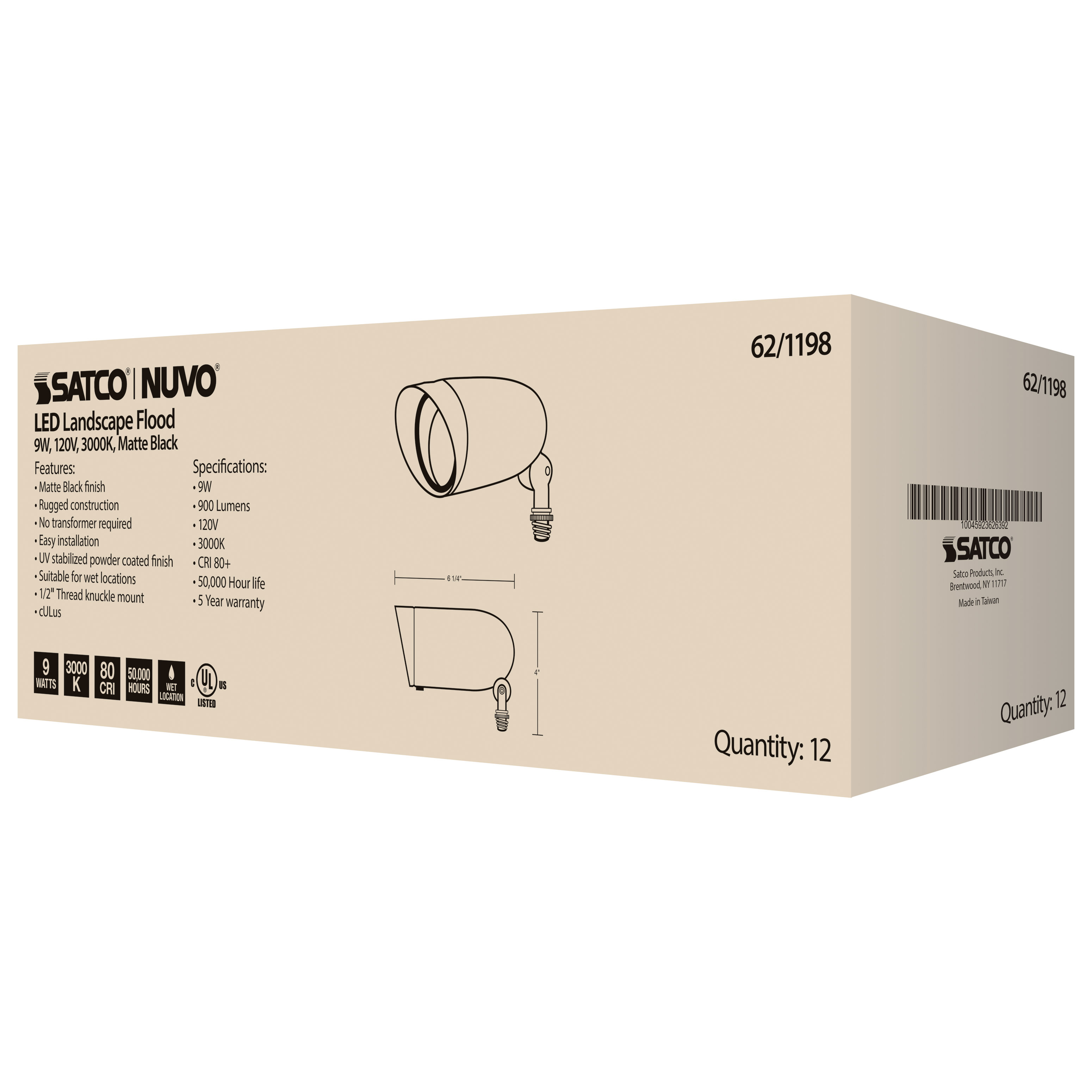 LED 9W LANDSCAPE FLOOD - 62-1198