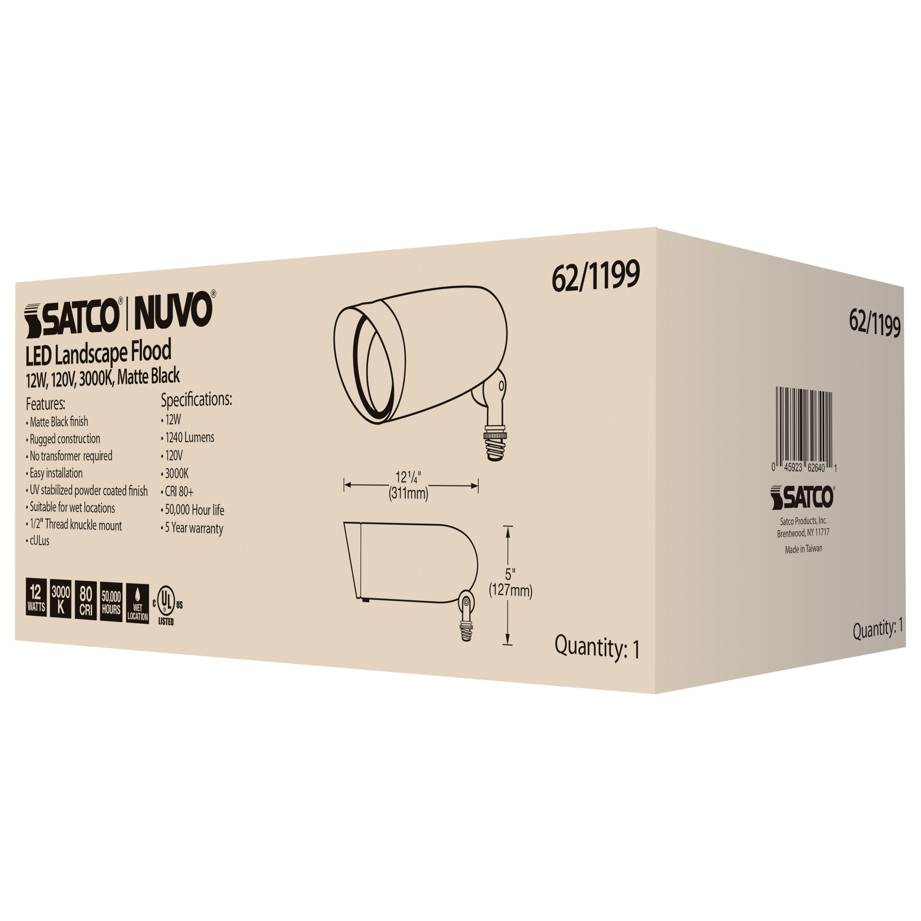 LED 12W LANDSCAPE FLOOD - 62-1199