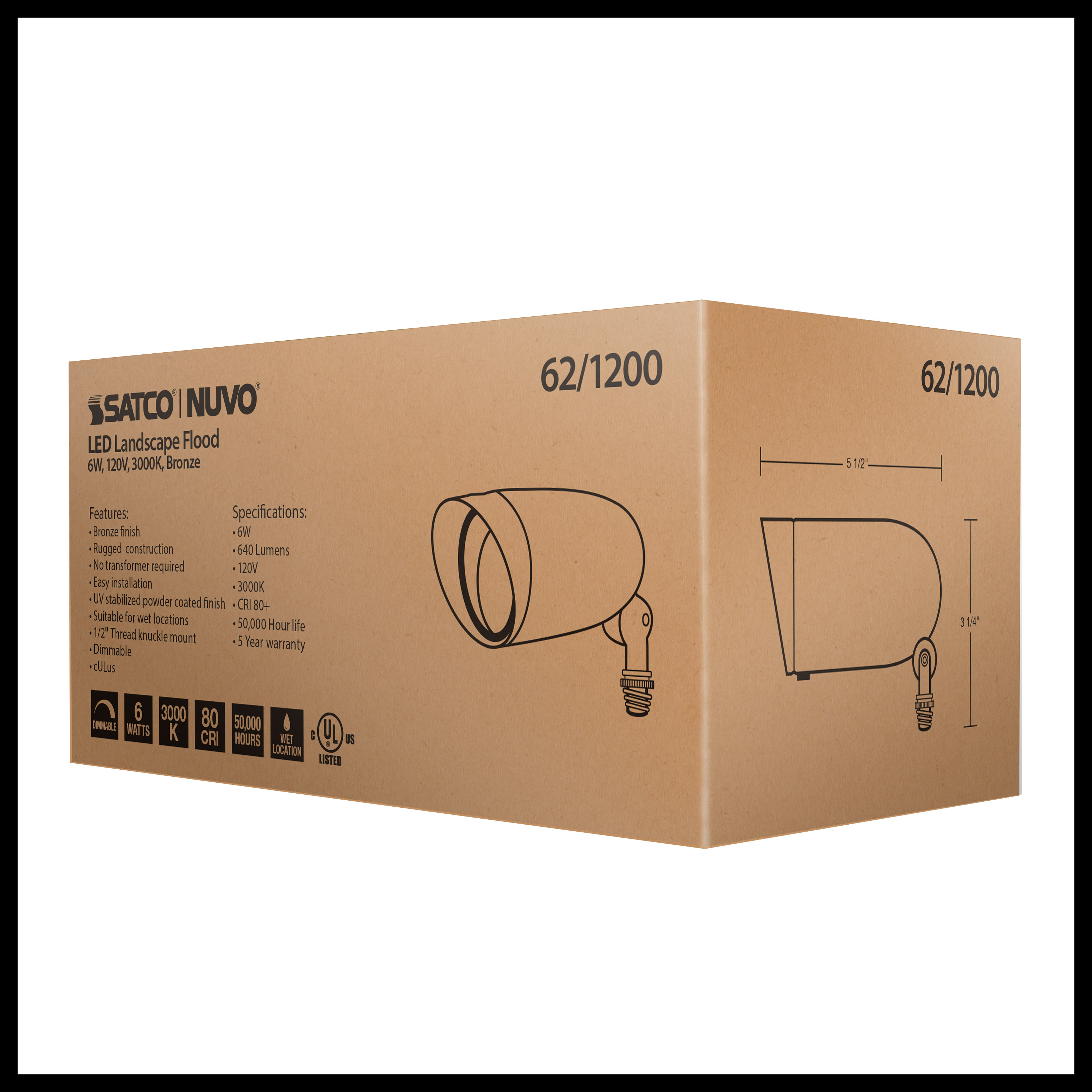 LED 6W LANDSCAPE FLOOD - 62-1200