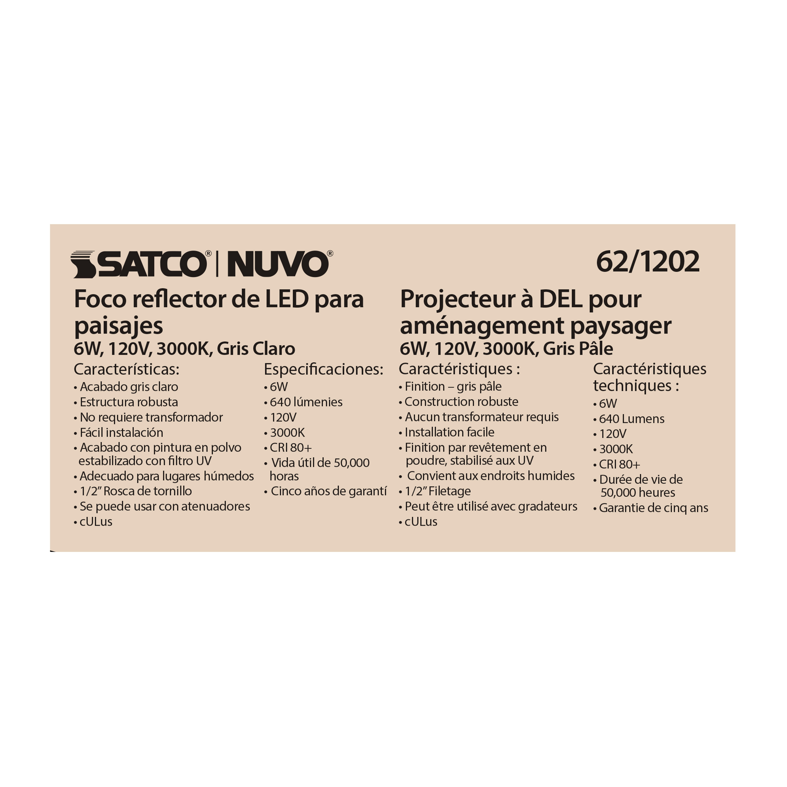 LED 6W LANDSCAPE FLOOD - 62-1202