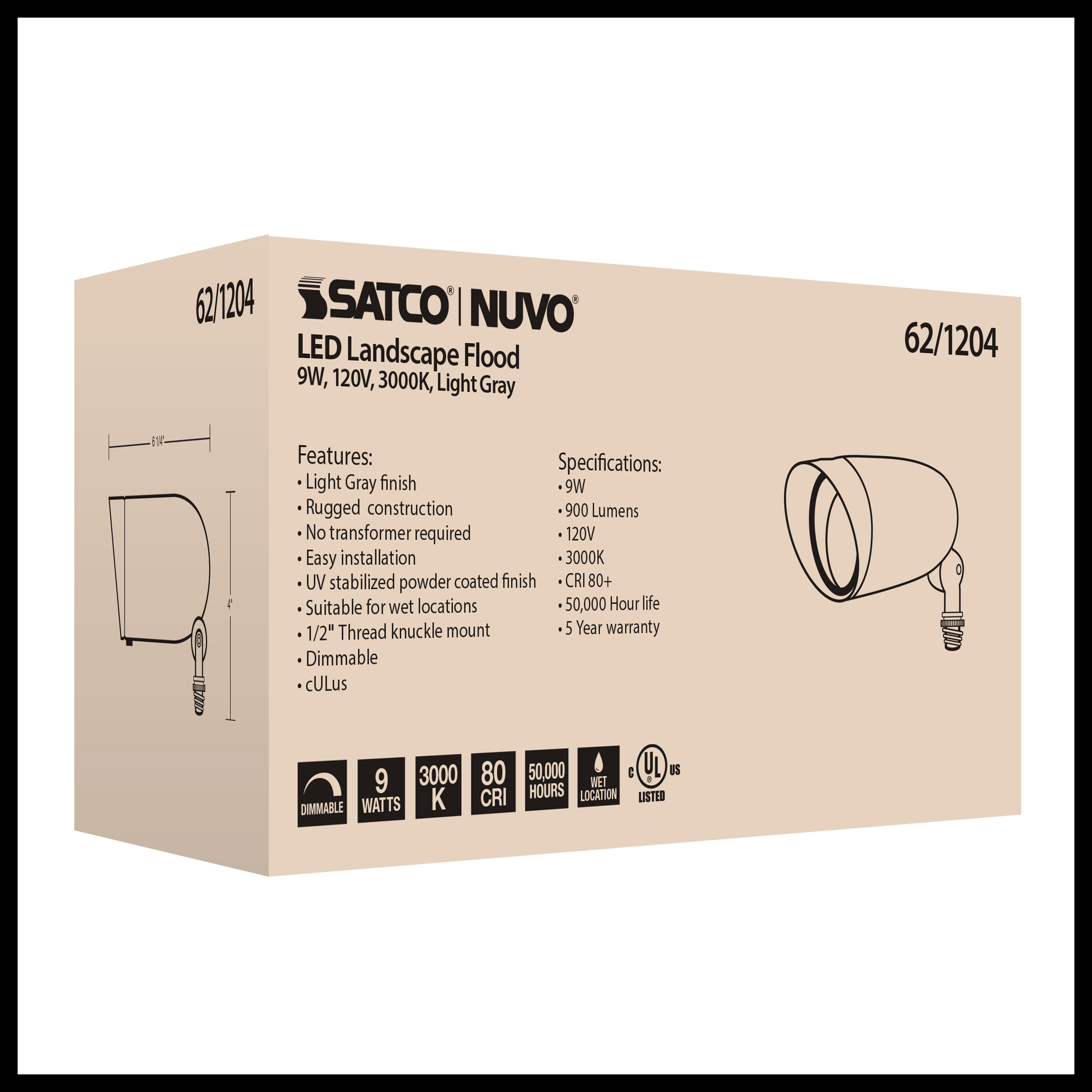 LED 9W LANDSCAPE FLOOD - 62-1204