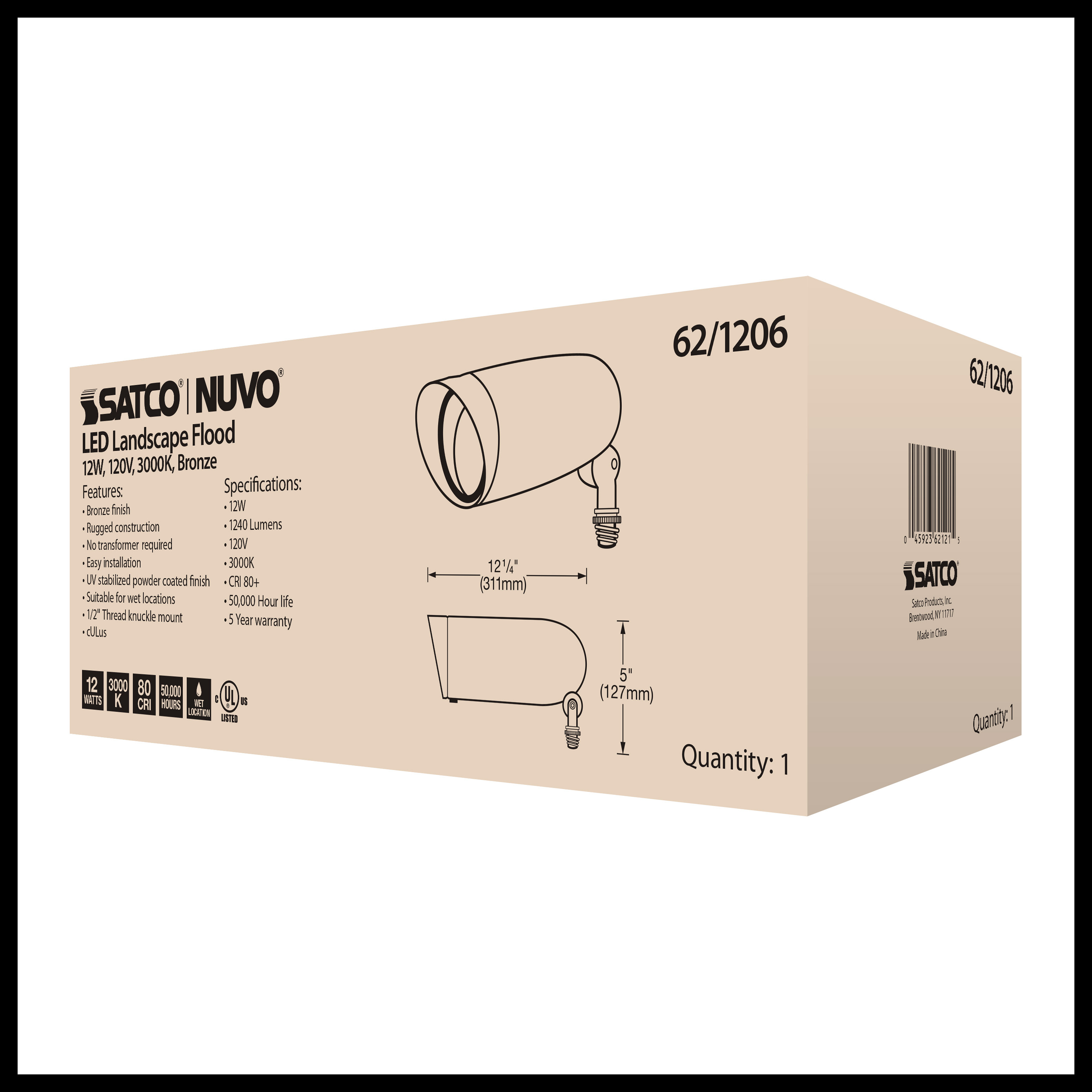 LED 12W LANDSCAPE FLOOD - 62-1206