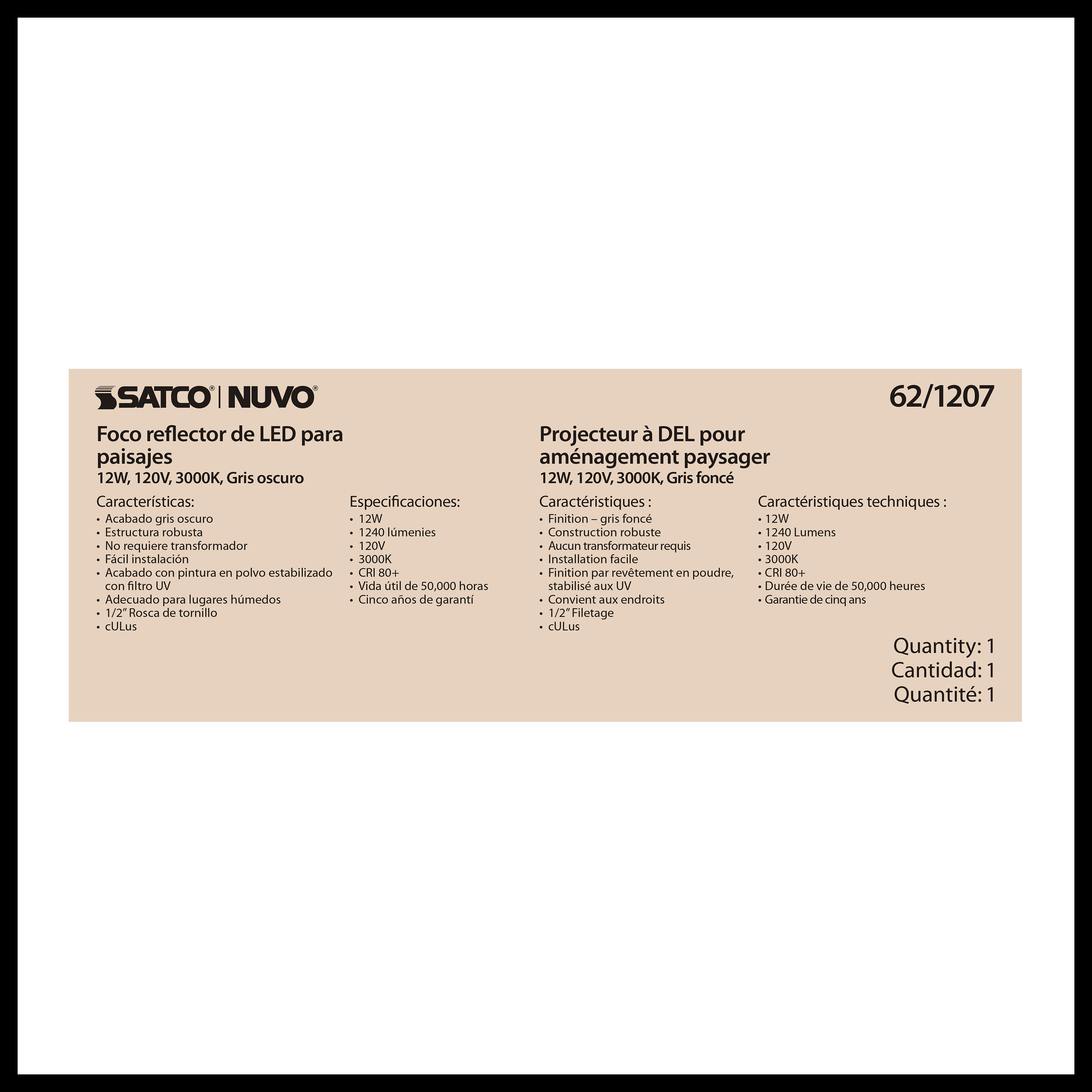 LED 12W LANDSCAPE FLOOD - 62-1207