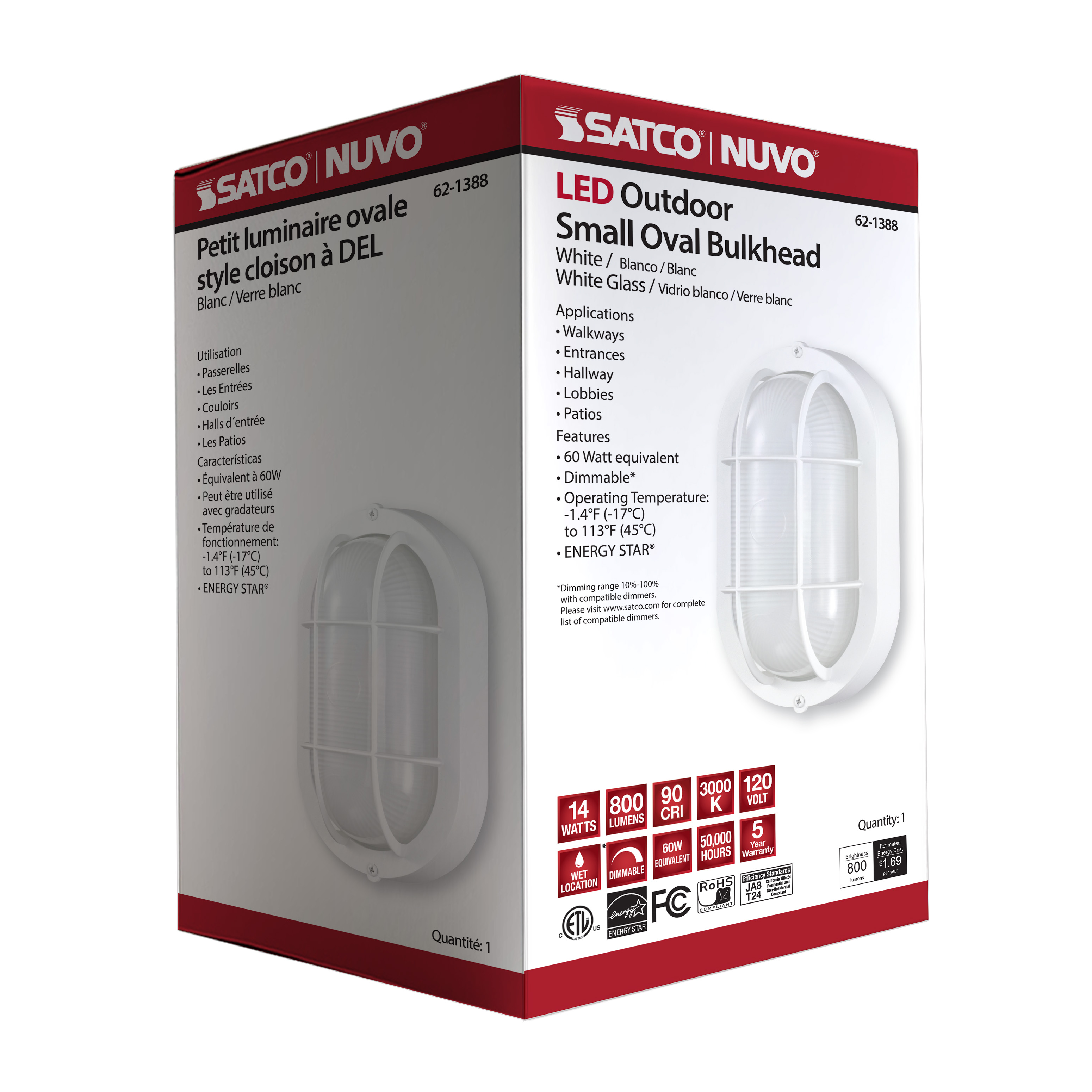 LED SMALL OVAL BULK HEAD - 62-1388