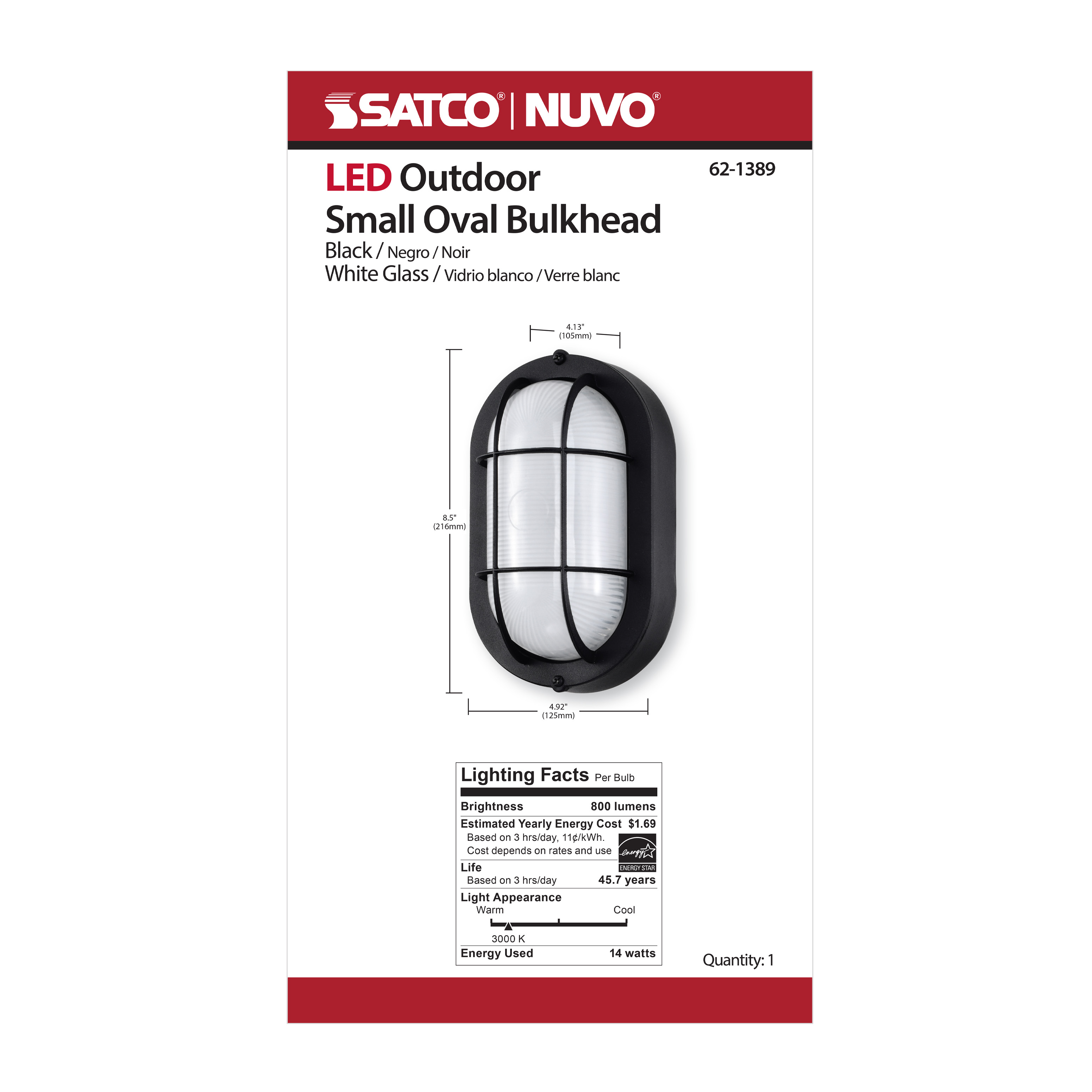 LED SMALL OVAL BULK HEAD - 62-1389