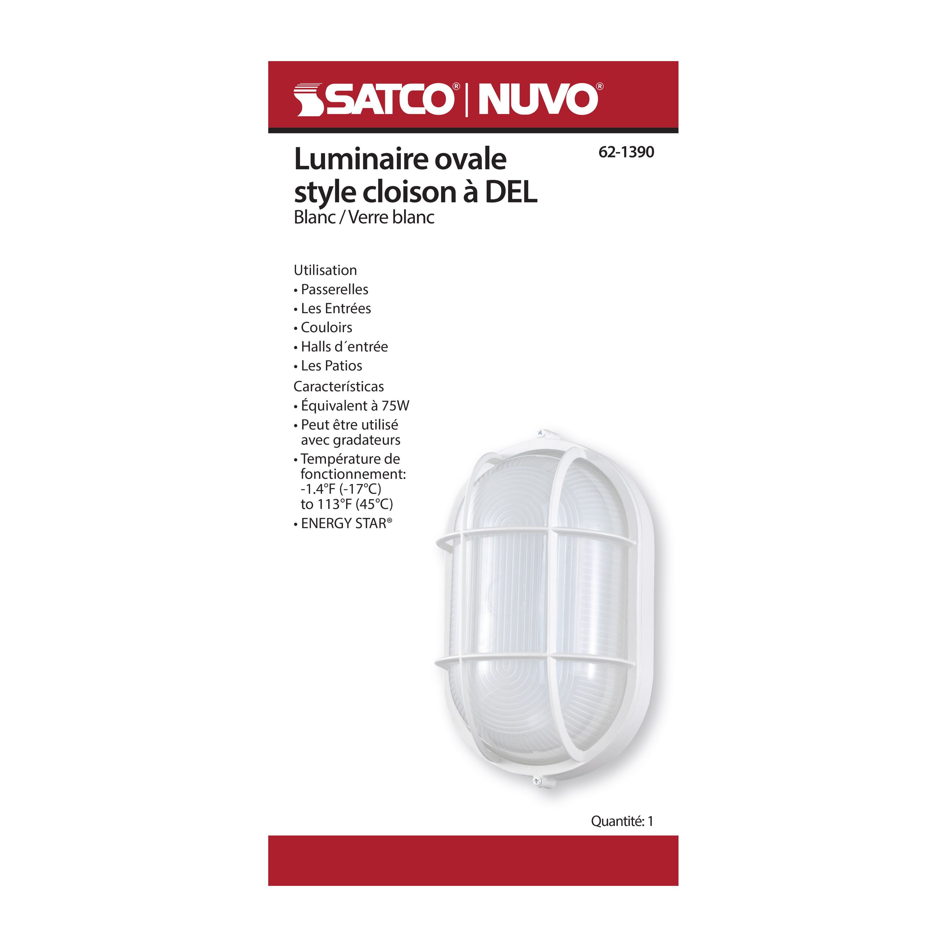 LED OVAL BULK HEAD - 62-1390