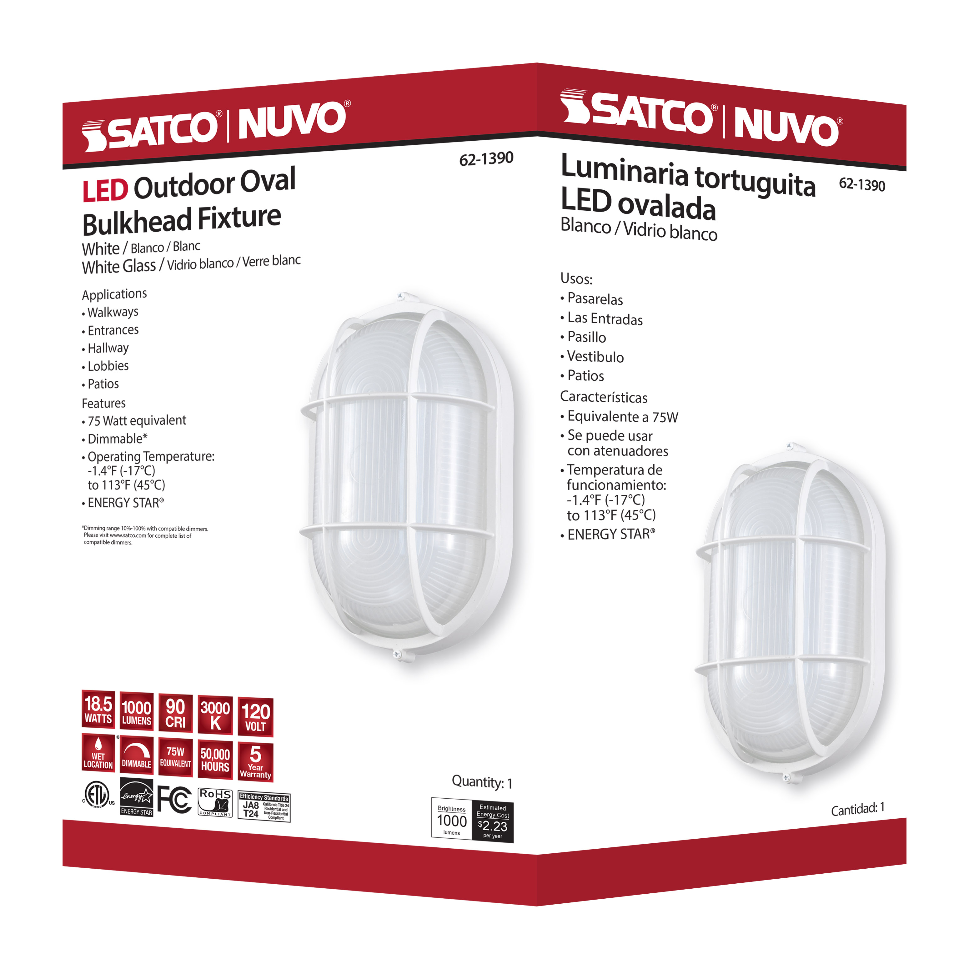 LED OVAL BULK HEAD - 62-1390