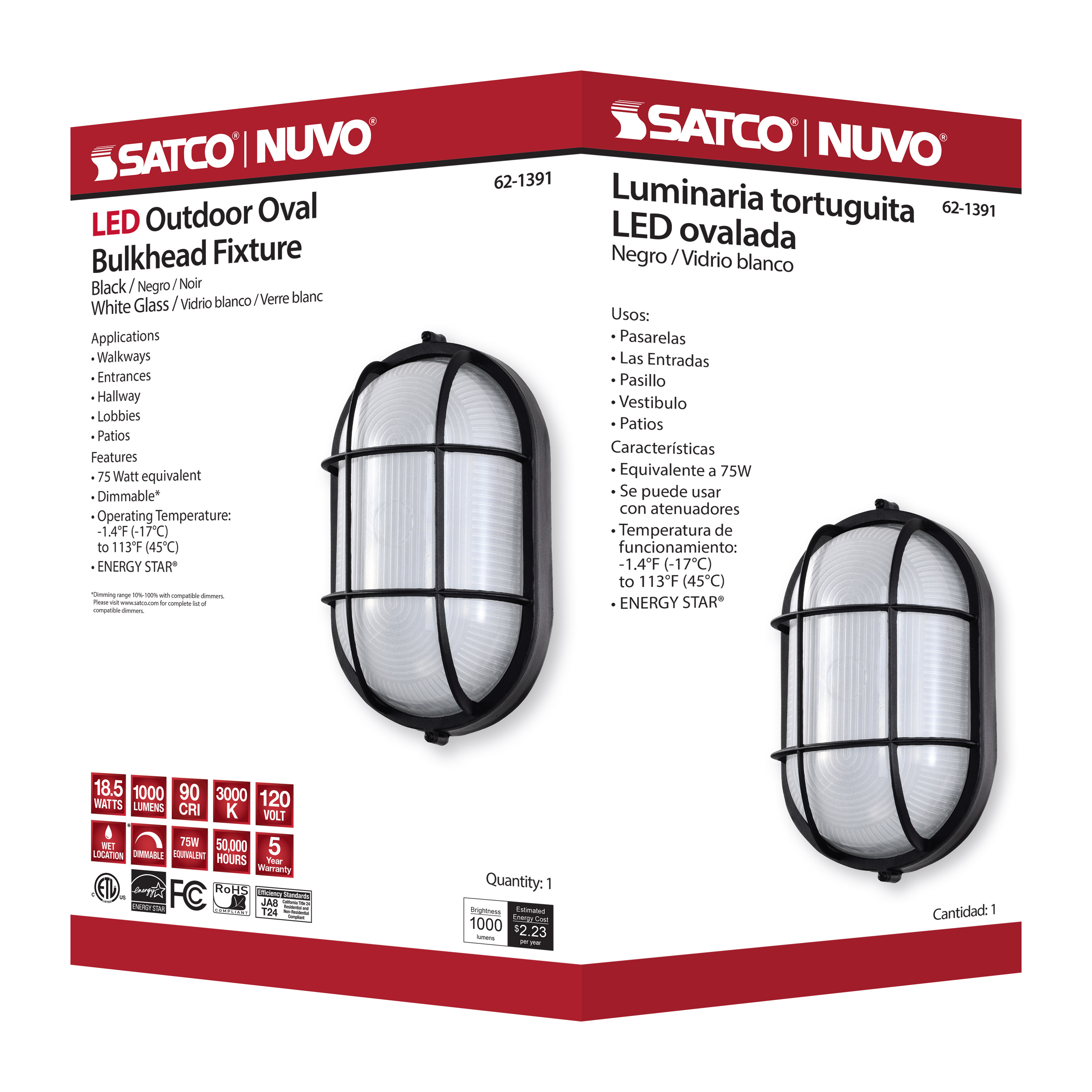 LED OVAL BULK HEAD - 62-1391