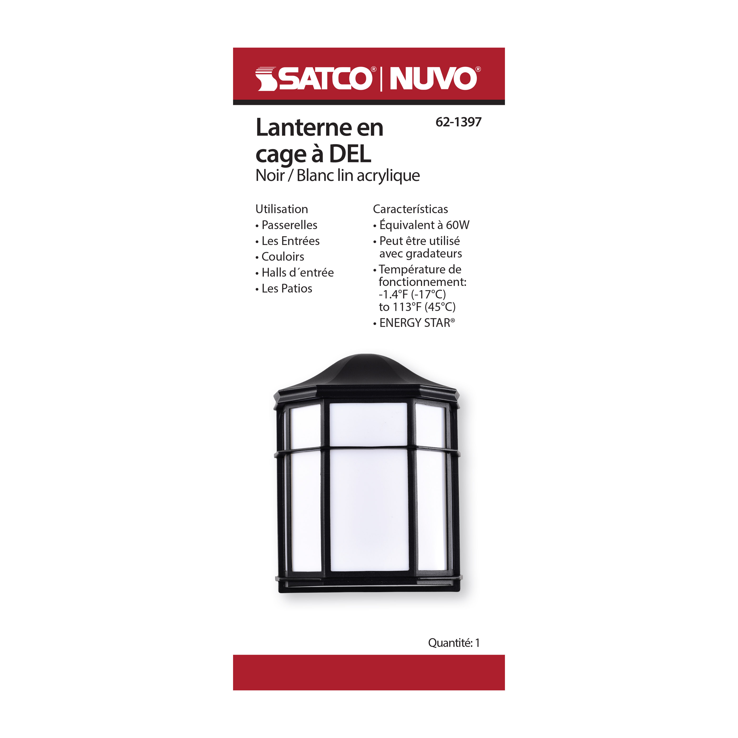LED CAGE LANTERN - 62-1397