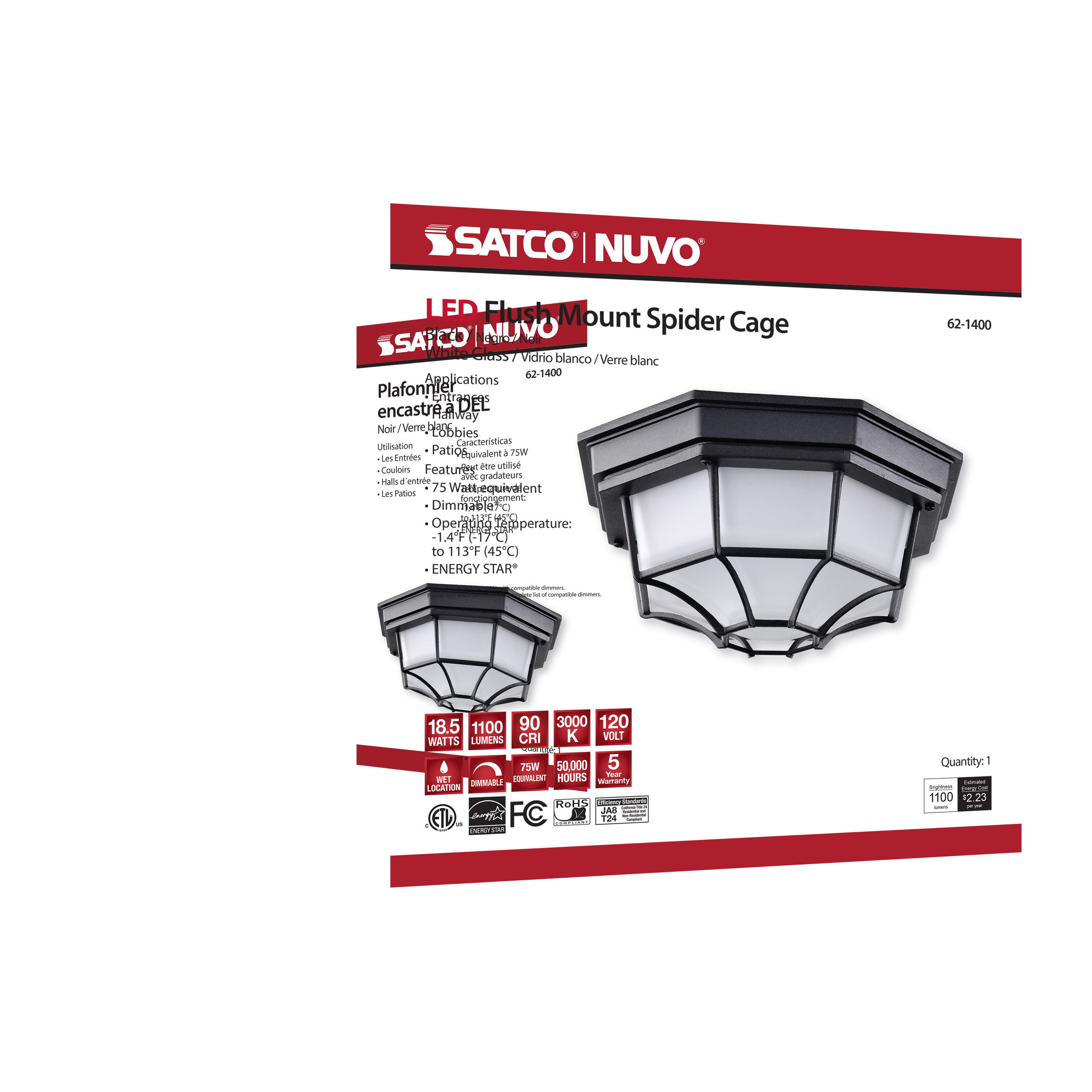 LED SPIDER CAGE - 62-1400