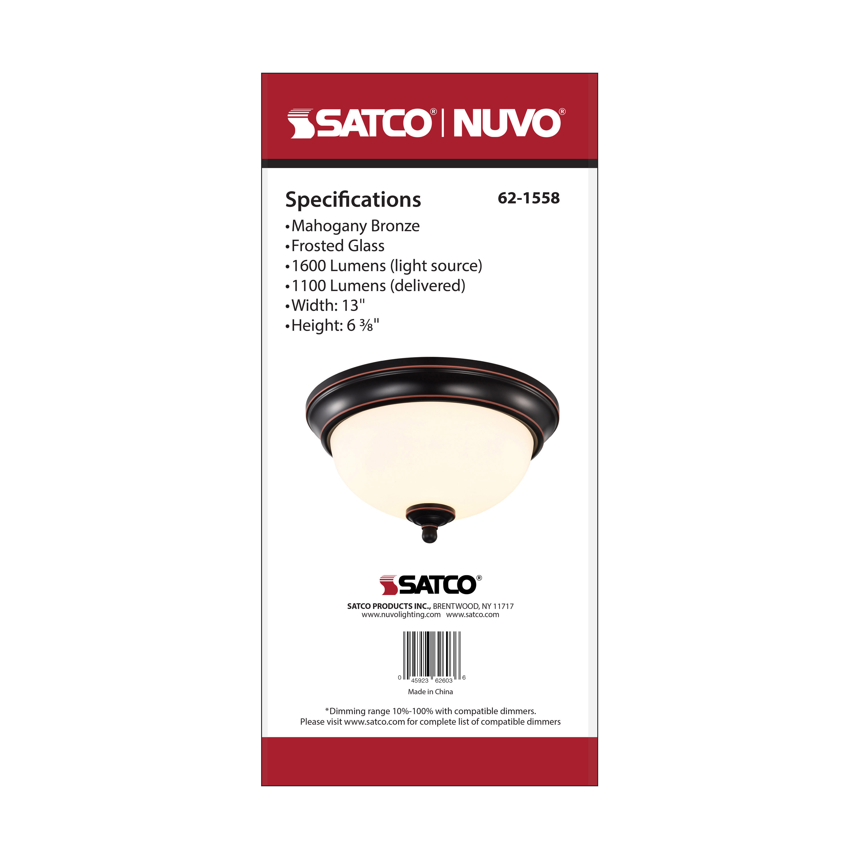 LED 19W 13" FLUSH MOUNT 3000K - 62-1558