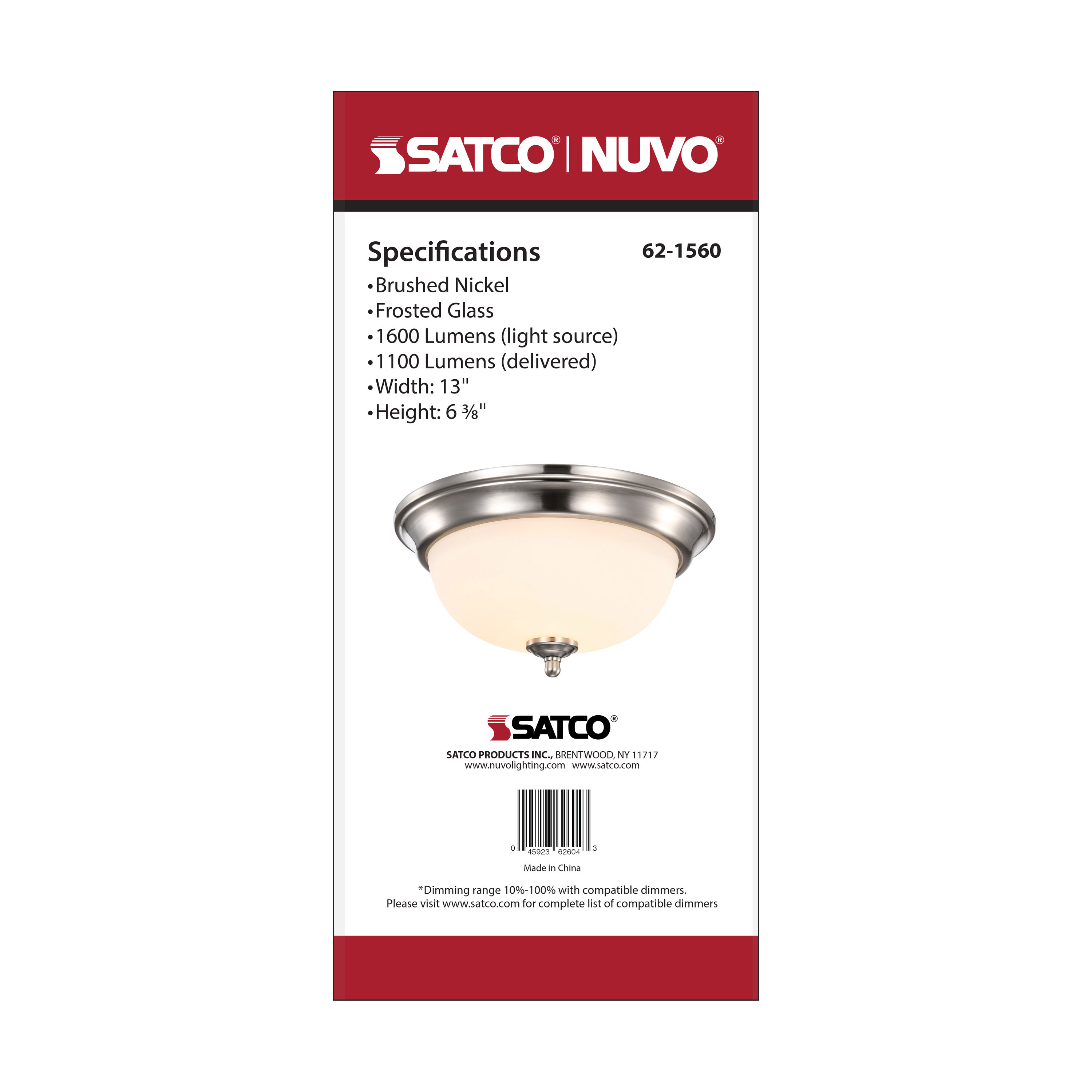 LED 19W 13" FLUSH MOUNT 3000K - 62-1560