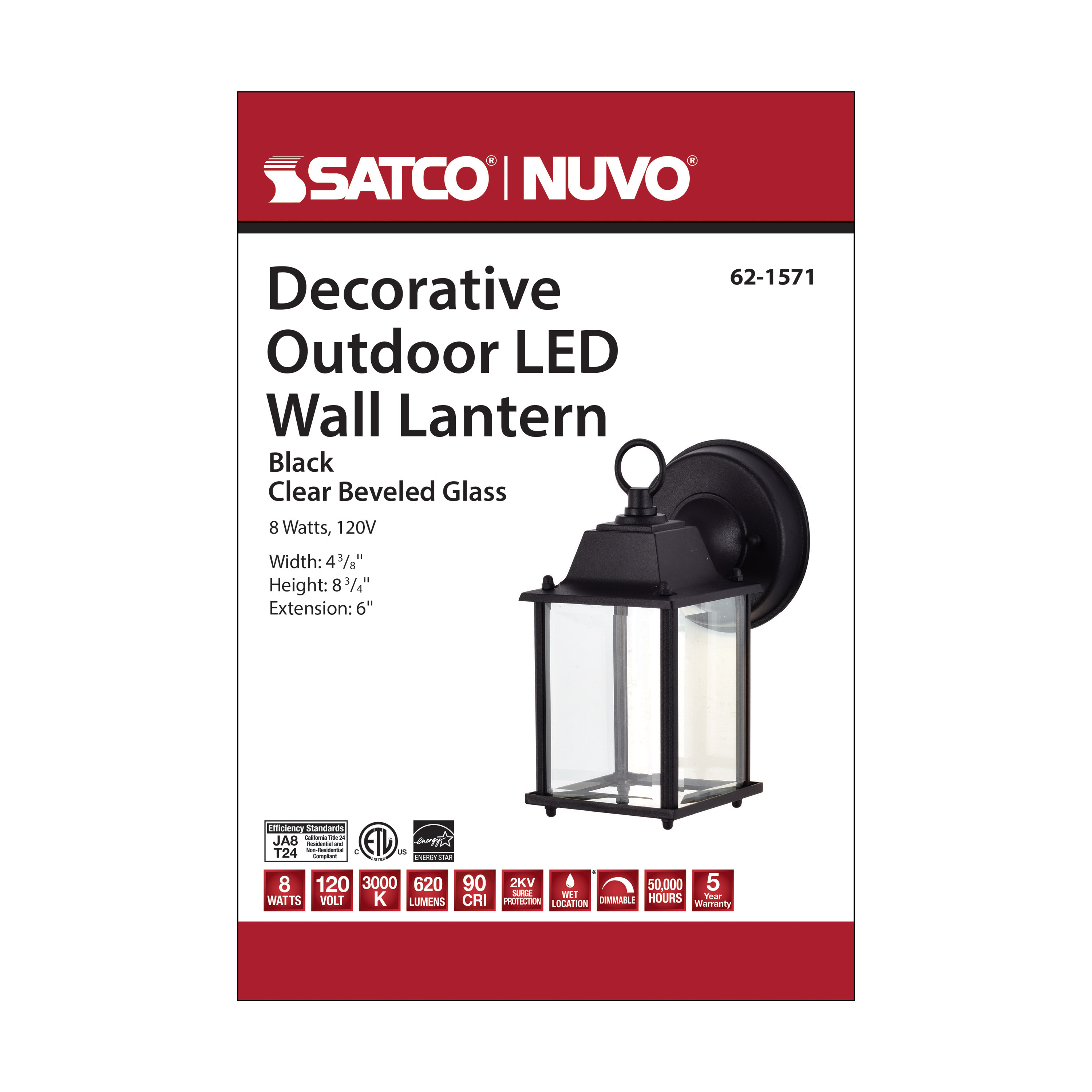 LED 8W CUBE LANTERN 3000K - 62-1571