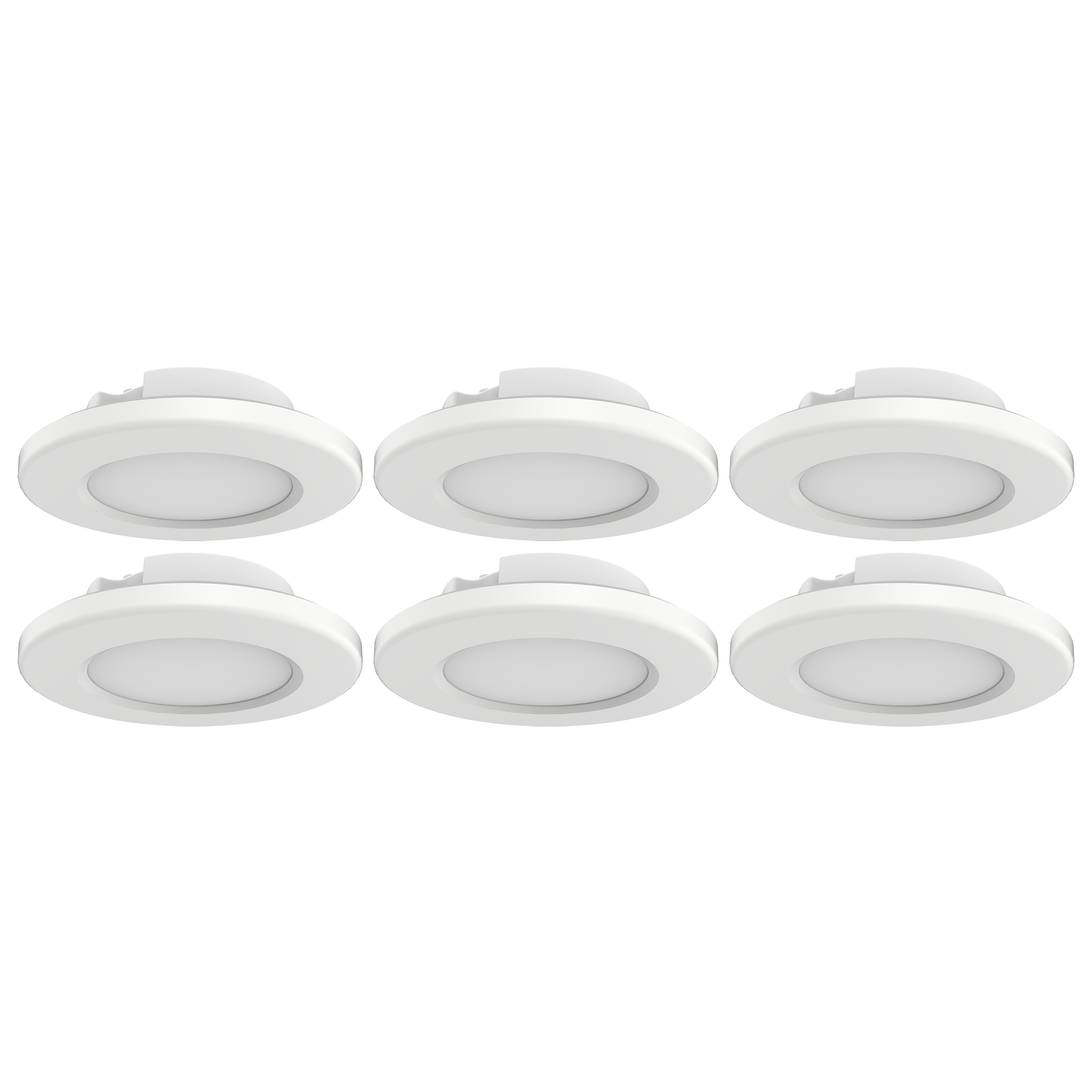 6PK-4"SURFACE MOUNT - WHITE - 62-1580