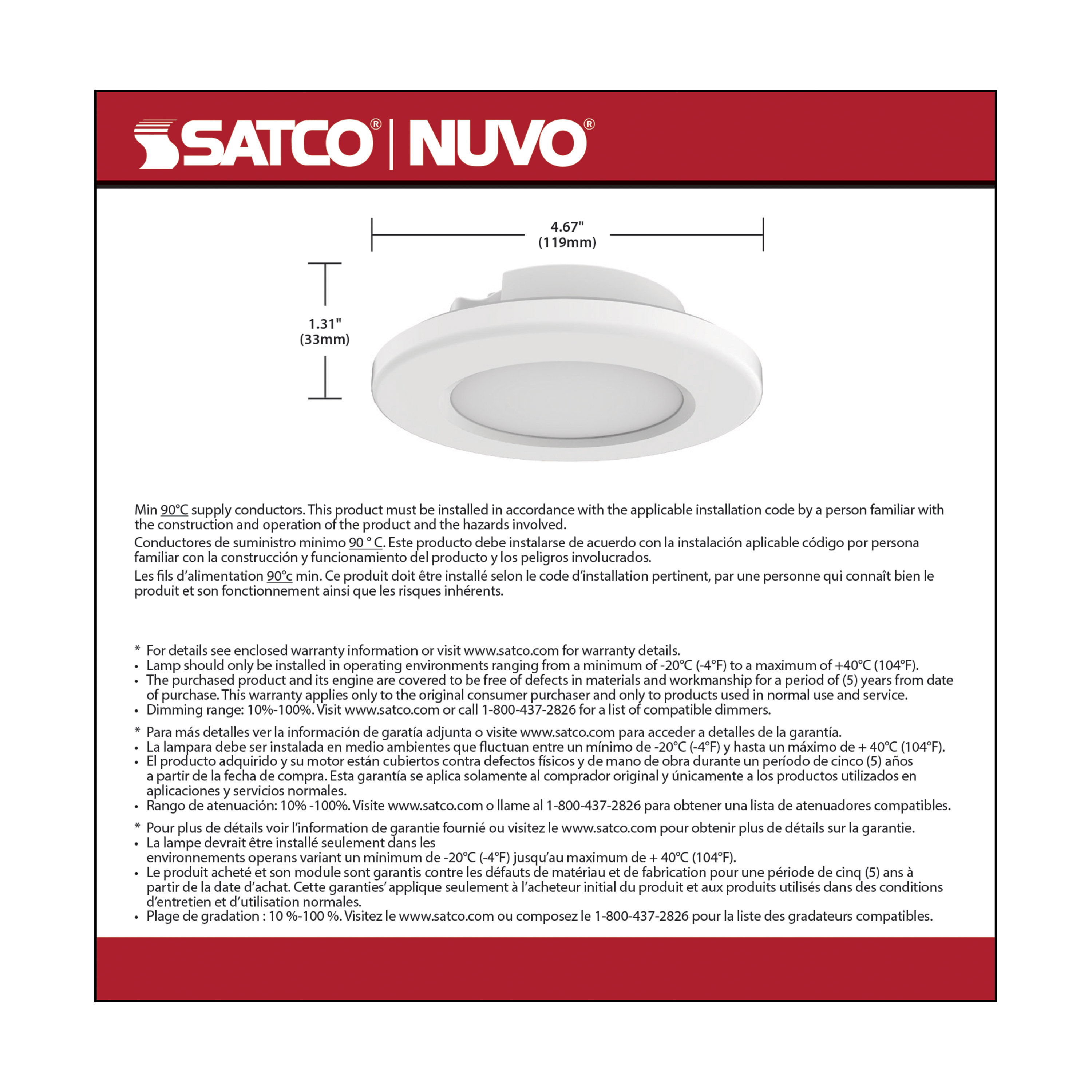 4" LED SURFACE MOUNT - WHITE - 62-1581