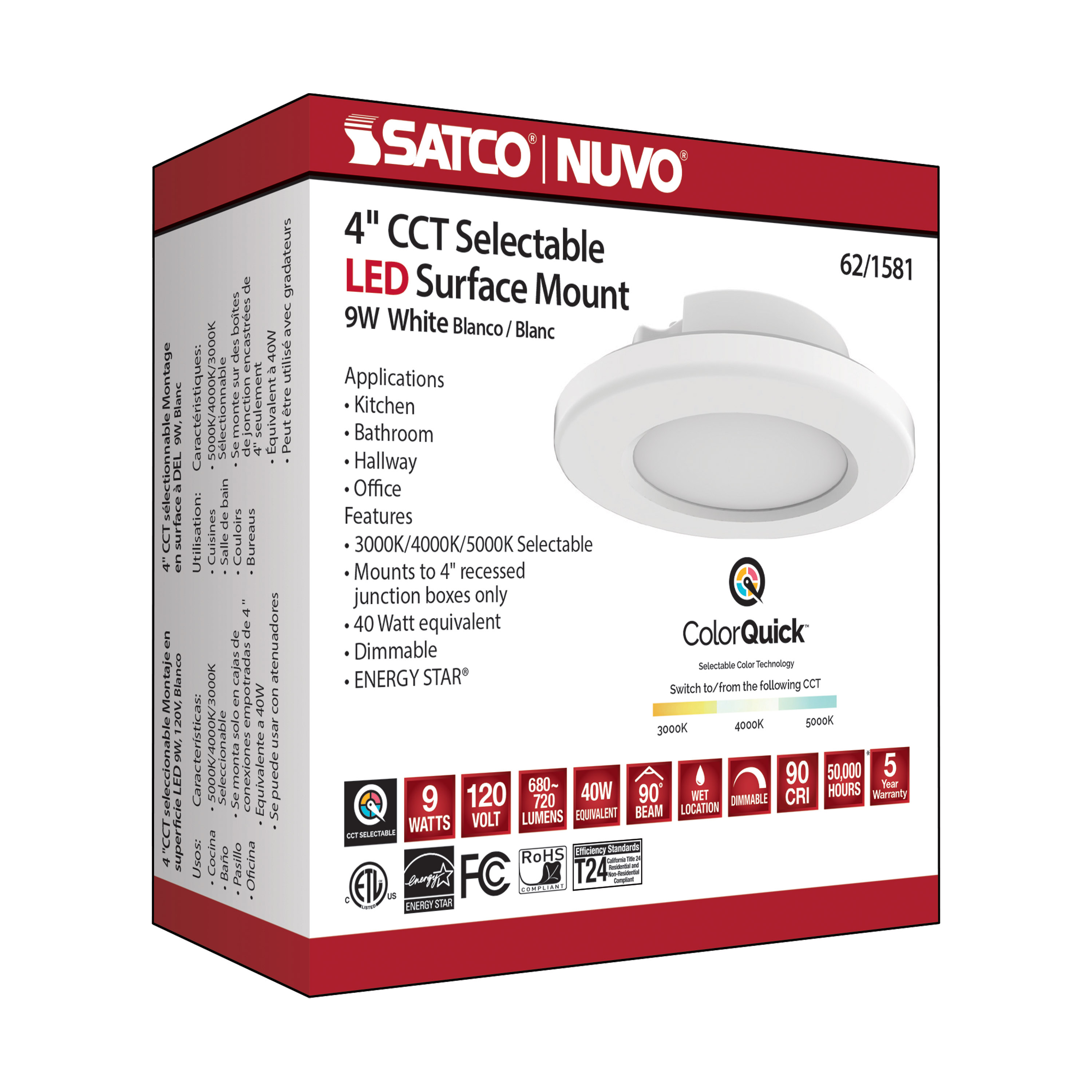 4" LED SURFACE MOUNT - WHITE - 62-1581