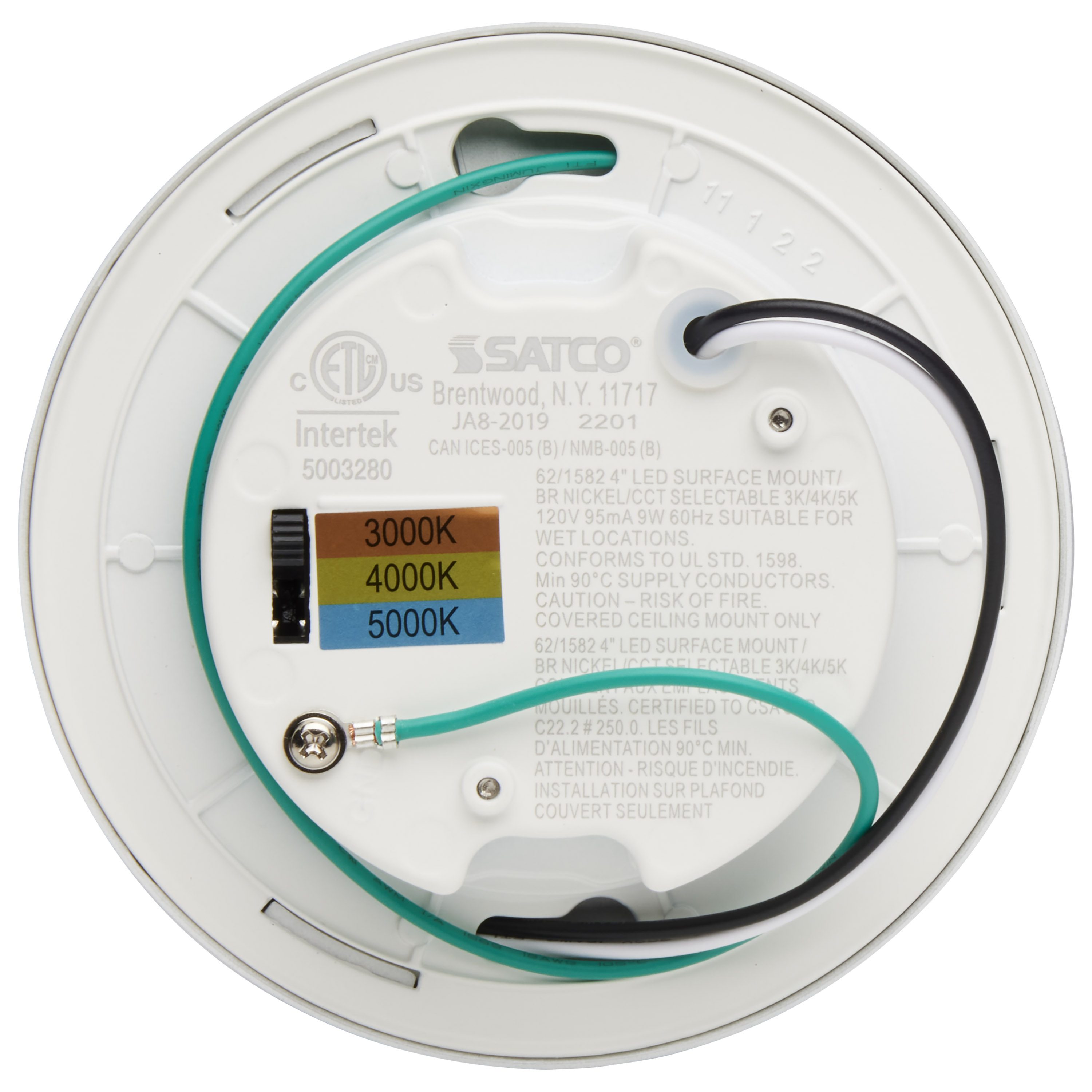 4" LED SURFACE MOUNT/BR NICKEL - 62-1582