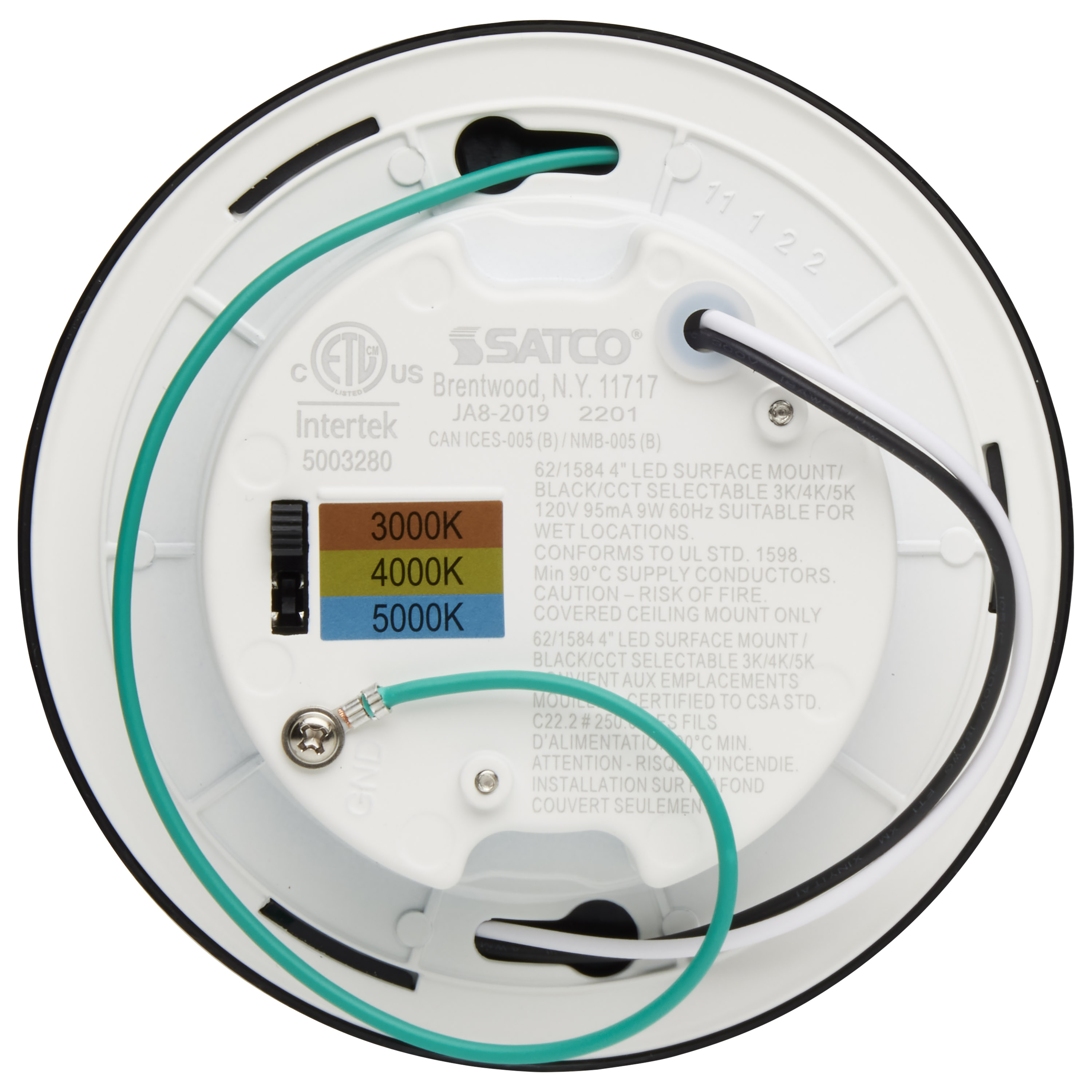 4" LED SURFACE MOUNT/BLACK - 62-1584