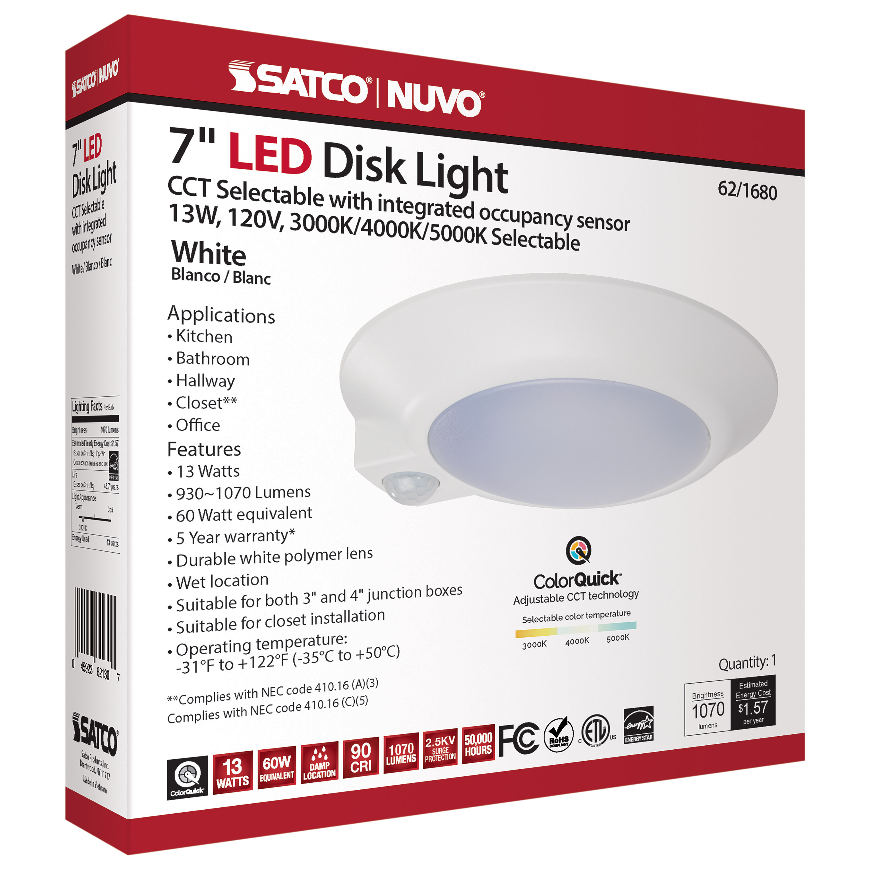 7" LED DISK LIGHT W/ OCC - 62-1680