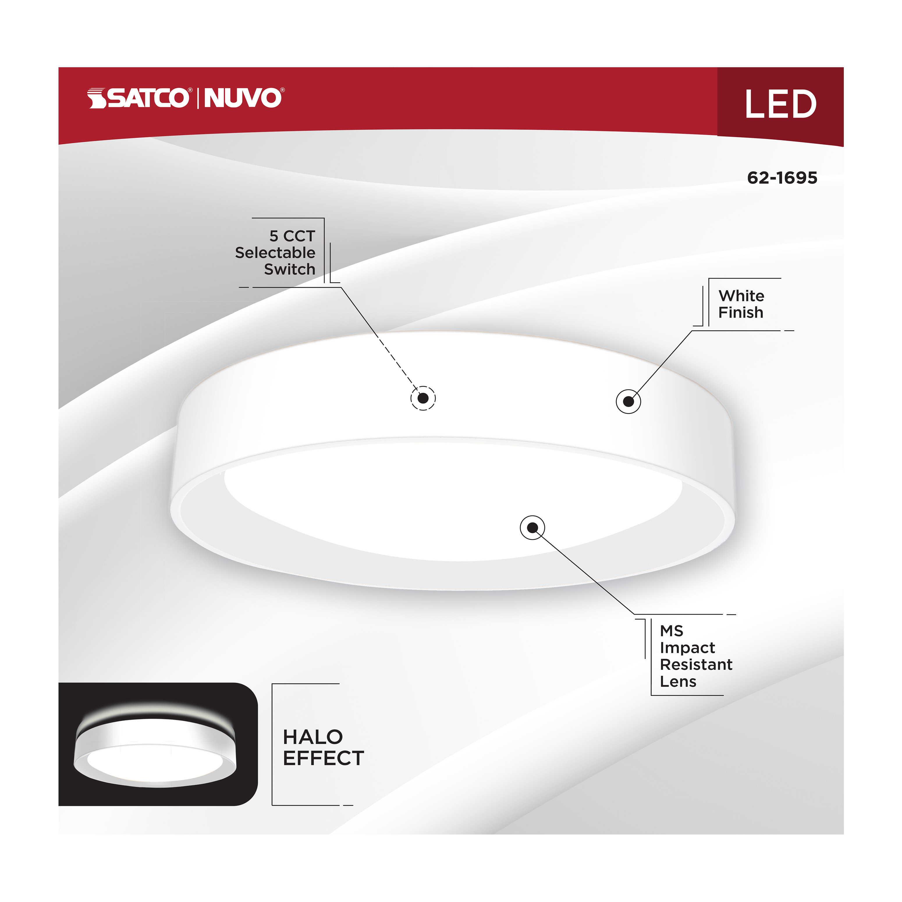 SELENE 13" LED FLUSH MOUNT - 62-1695