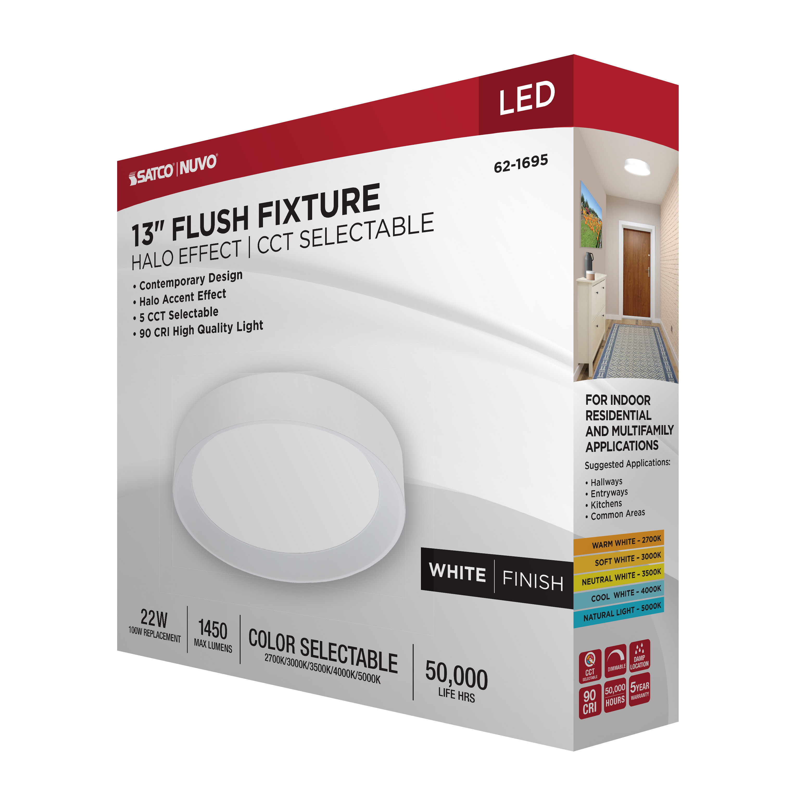SELENE 13" LED FLUSH MOUNT - 62-1695