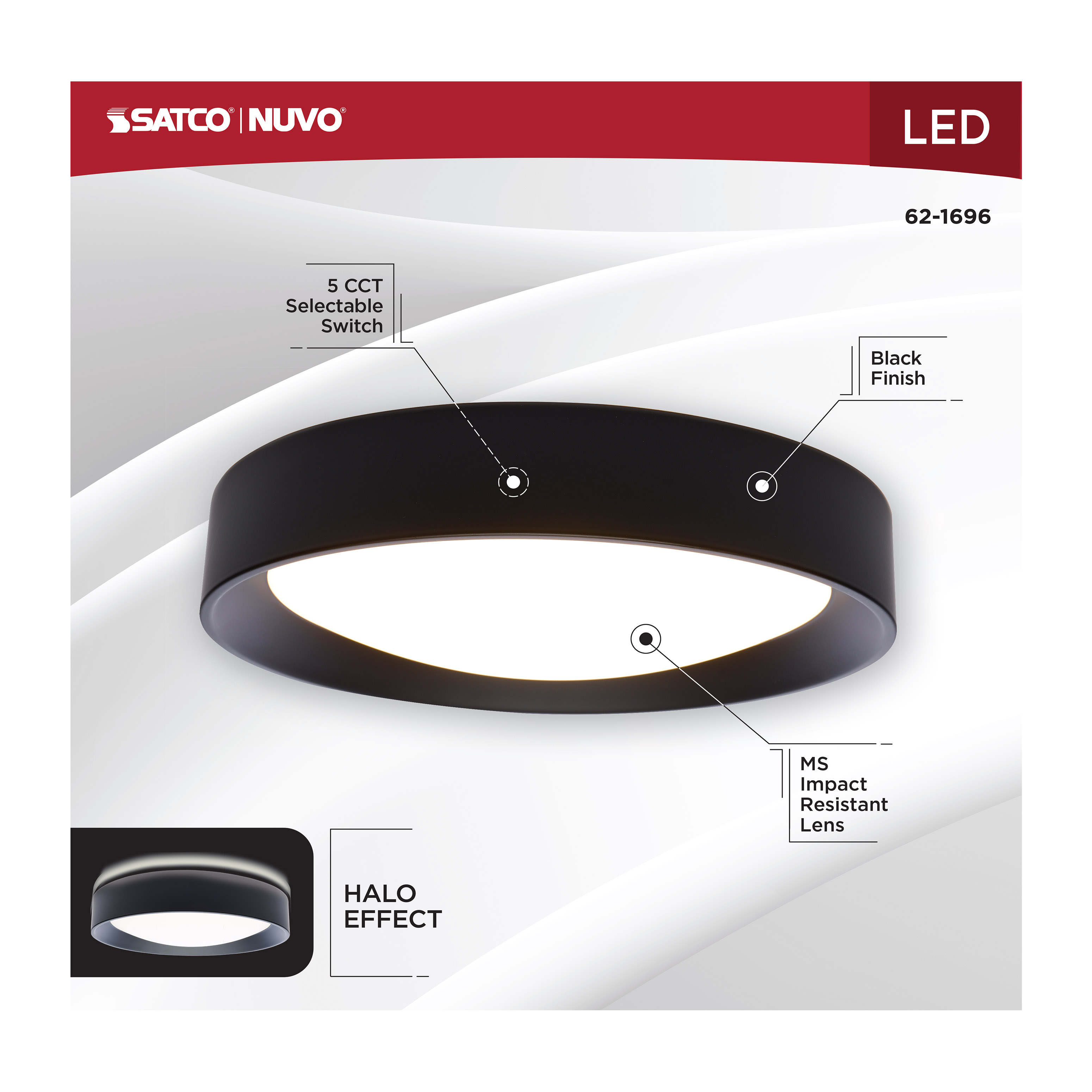 SELENE 13" LED FLUSH MOUNT - 62-1696