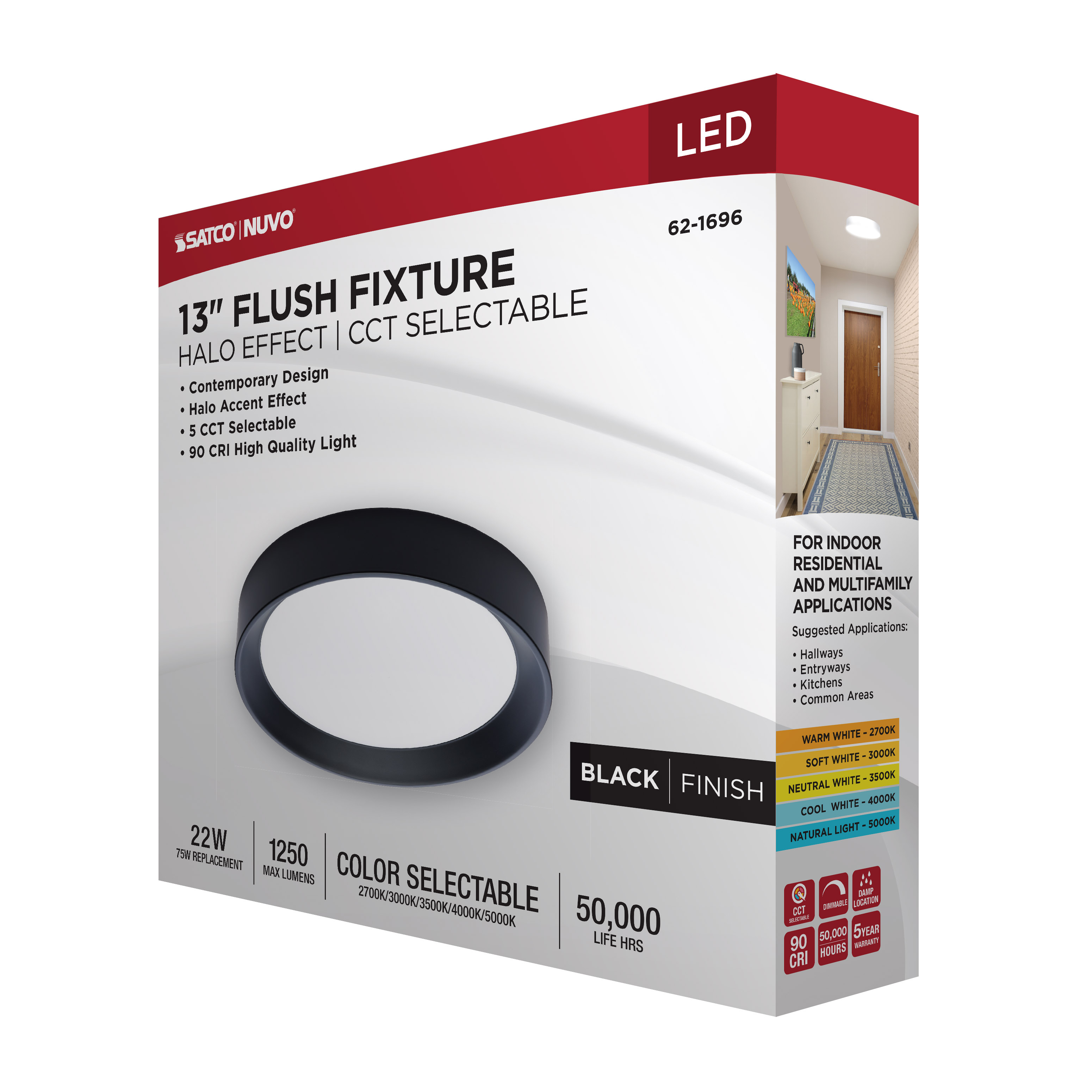 SELENE 13" LED FLUSH MOUNT - 62-1696