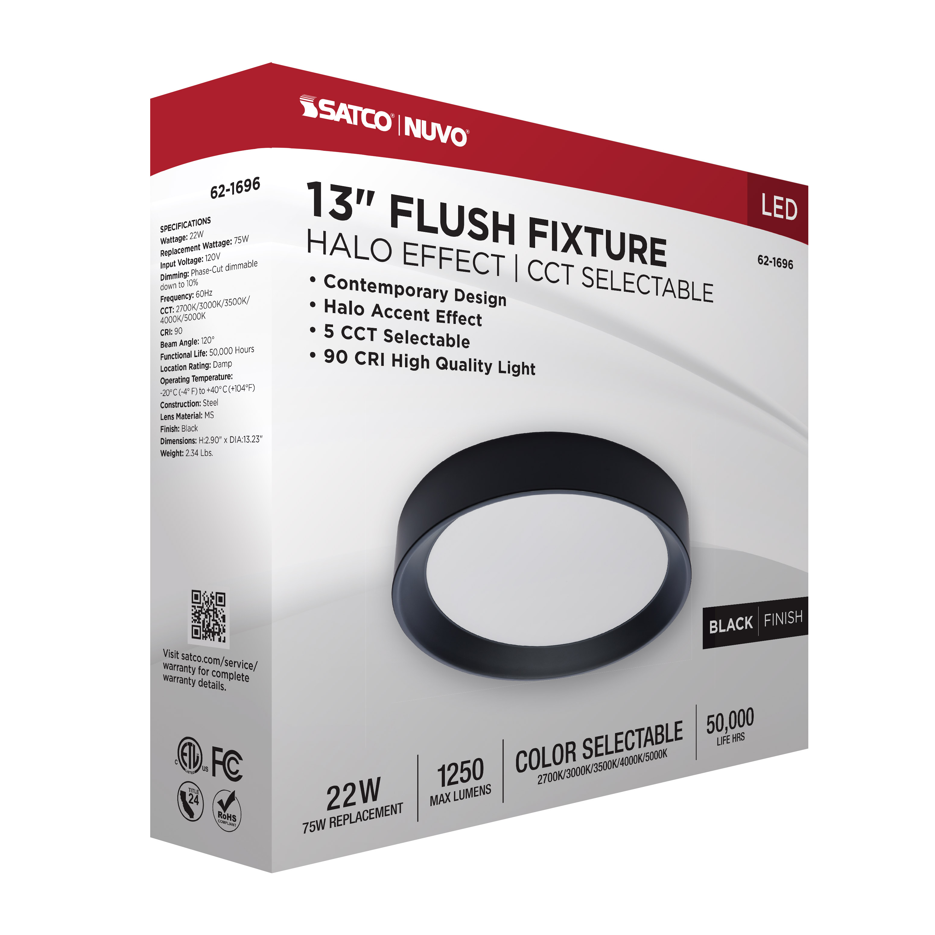 SELENE 13" LED FLUSH MOUNT - 62-1696