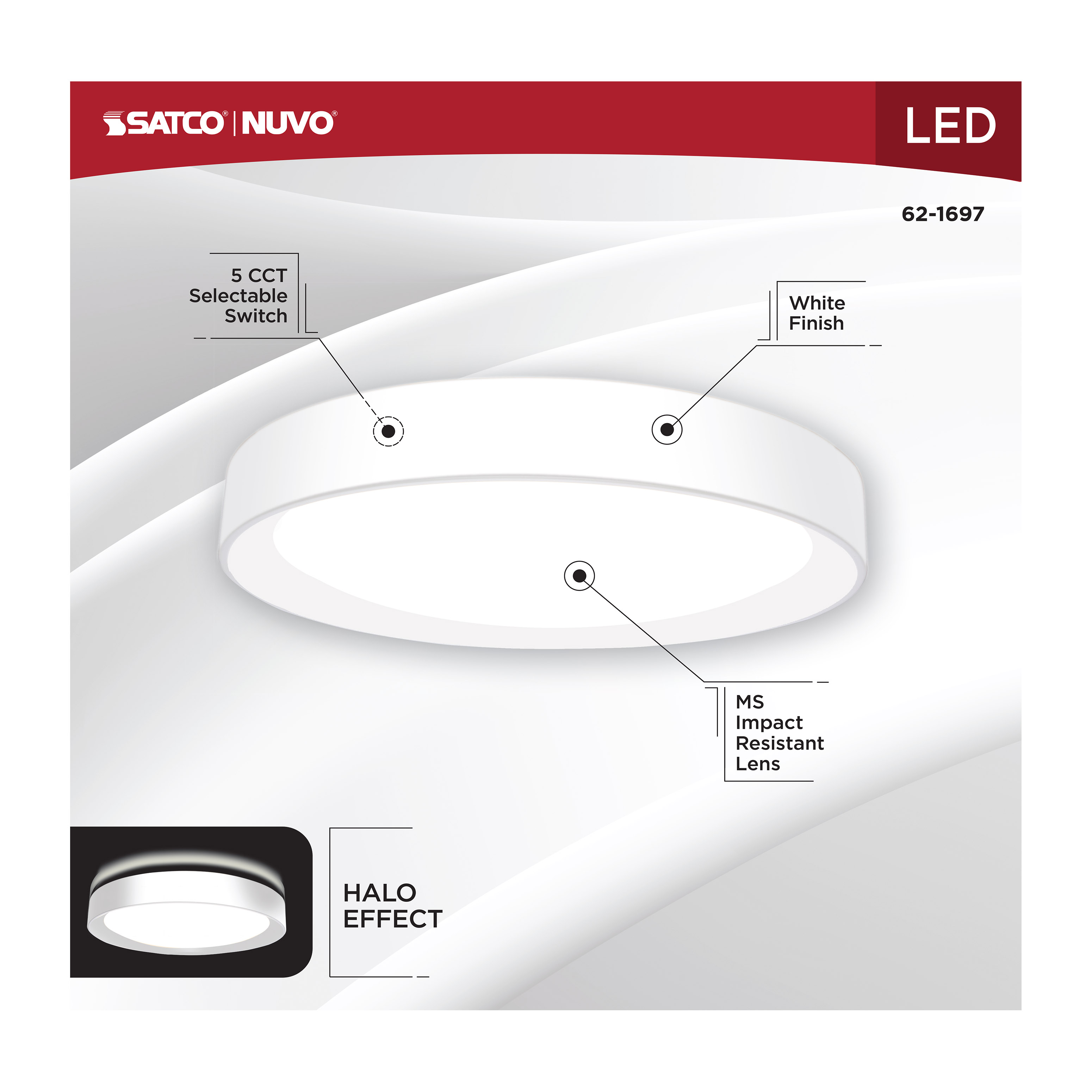 SELENE 17" LED FLUSH MOUNT - 62-1697