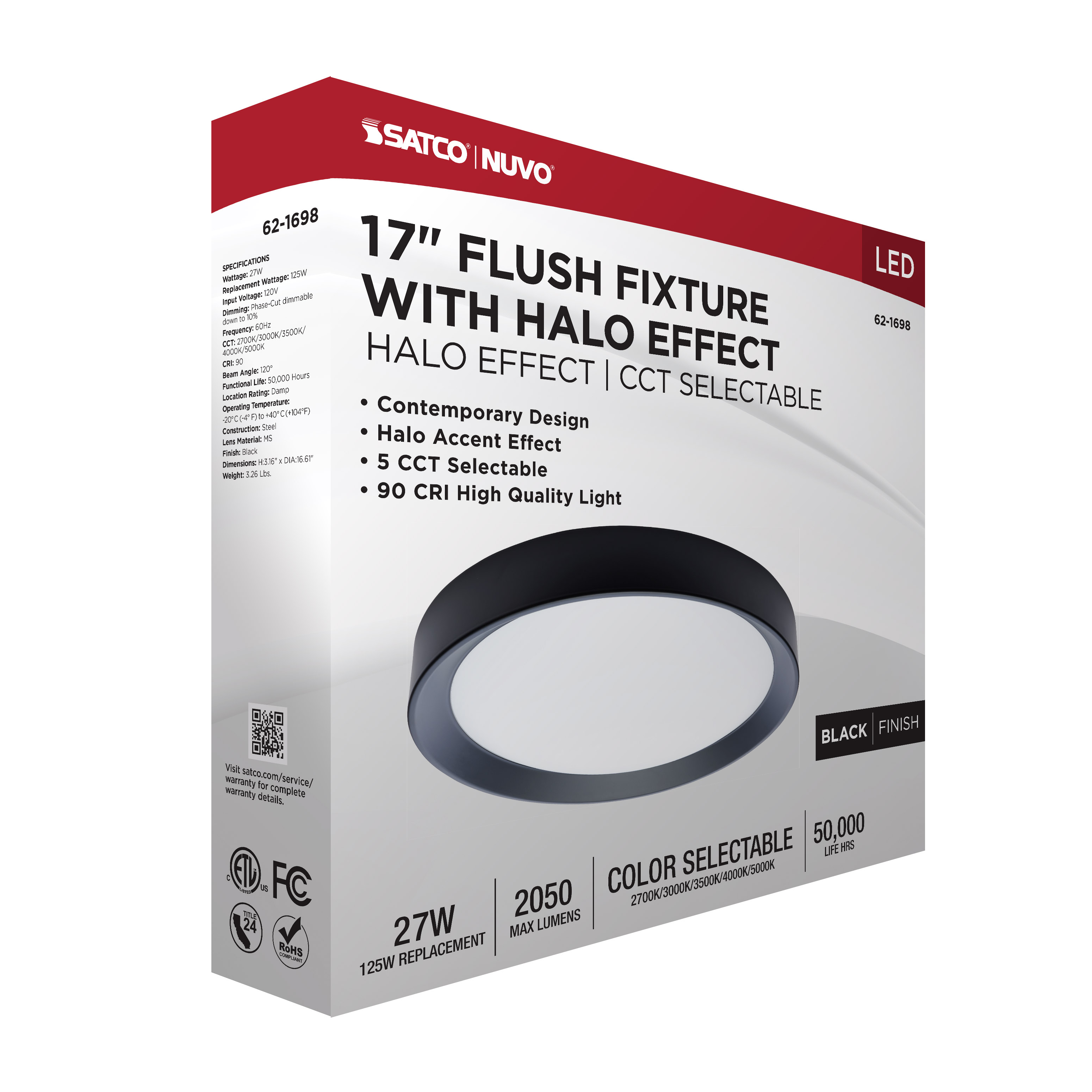 SELENE 17" LED FLUSH MOUNT - 62-1698