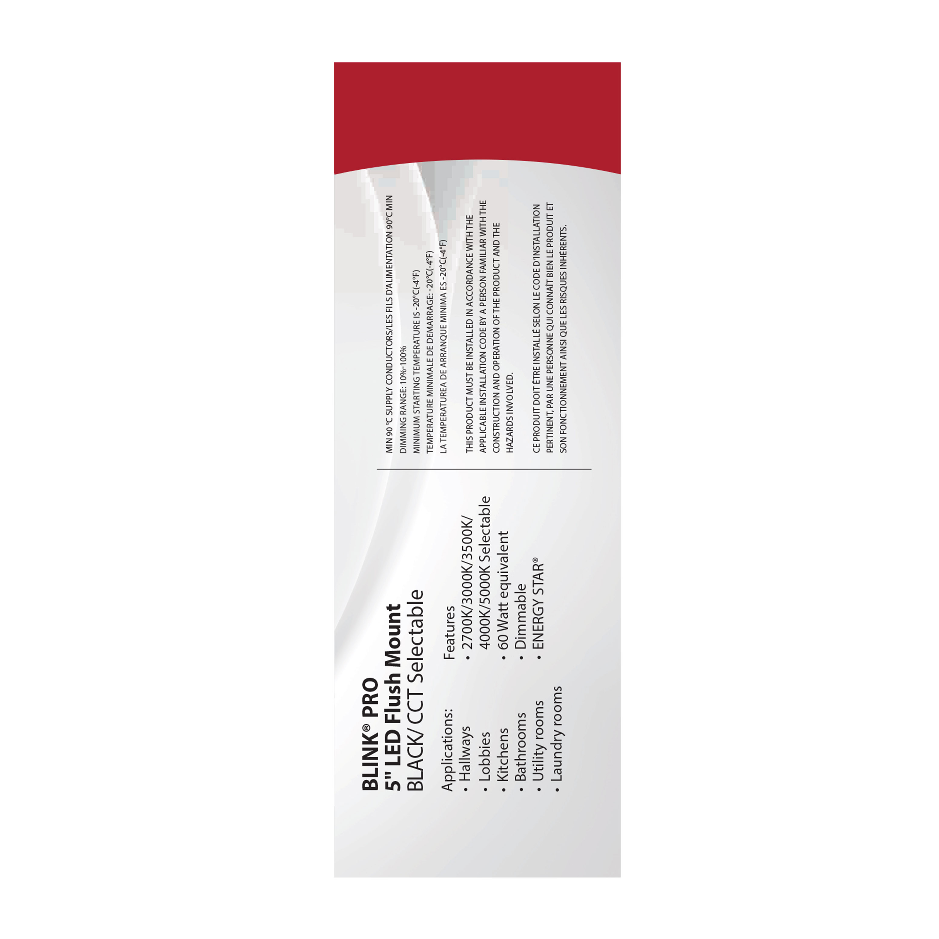 BLINK 9W LED 5" RND BLACK - 62-1701