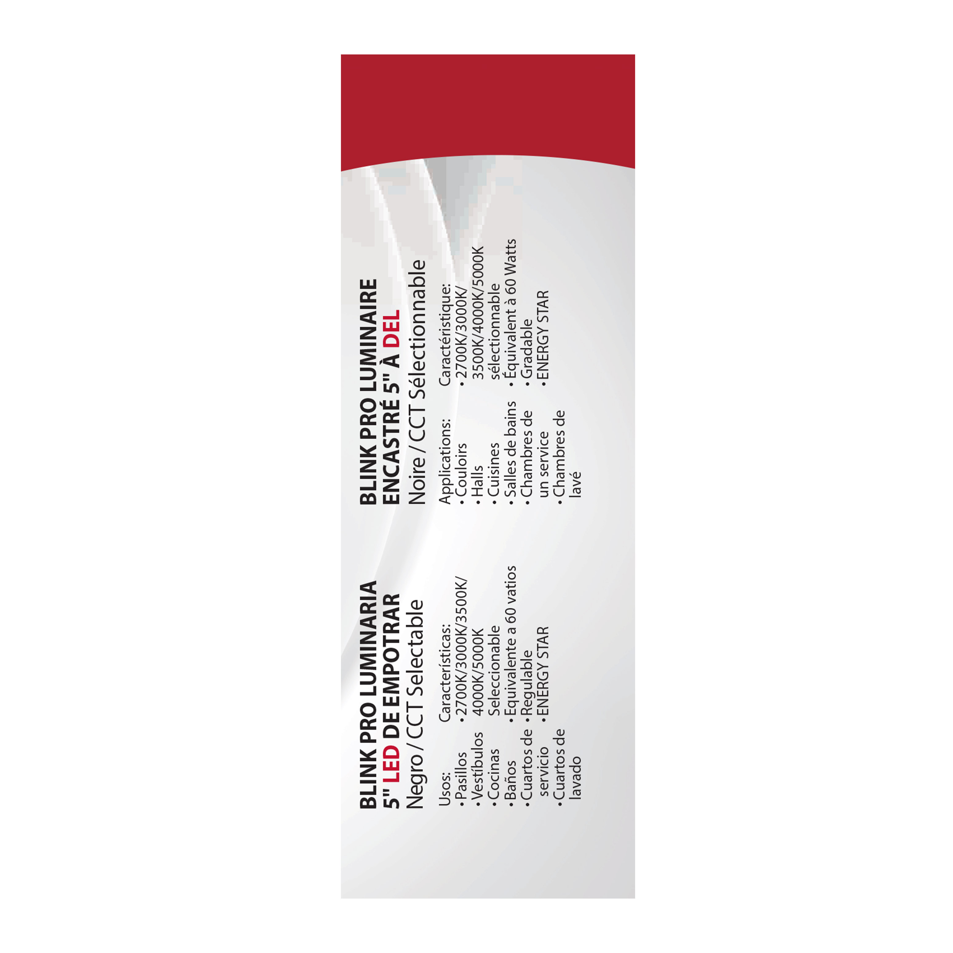 BLINK 9W LED 5" RND BLACK - 62-1701