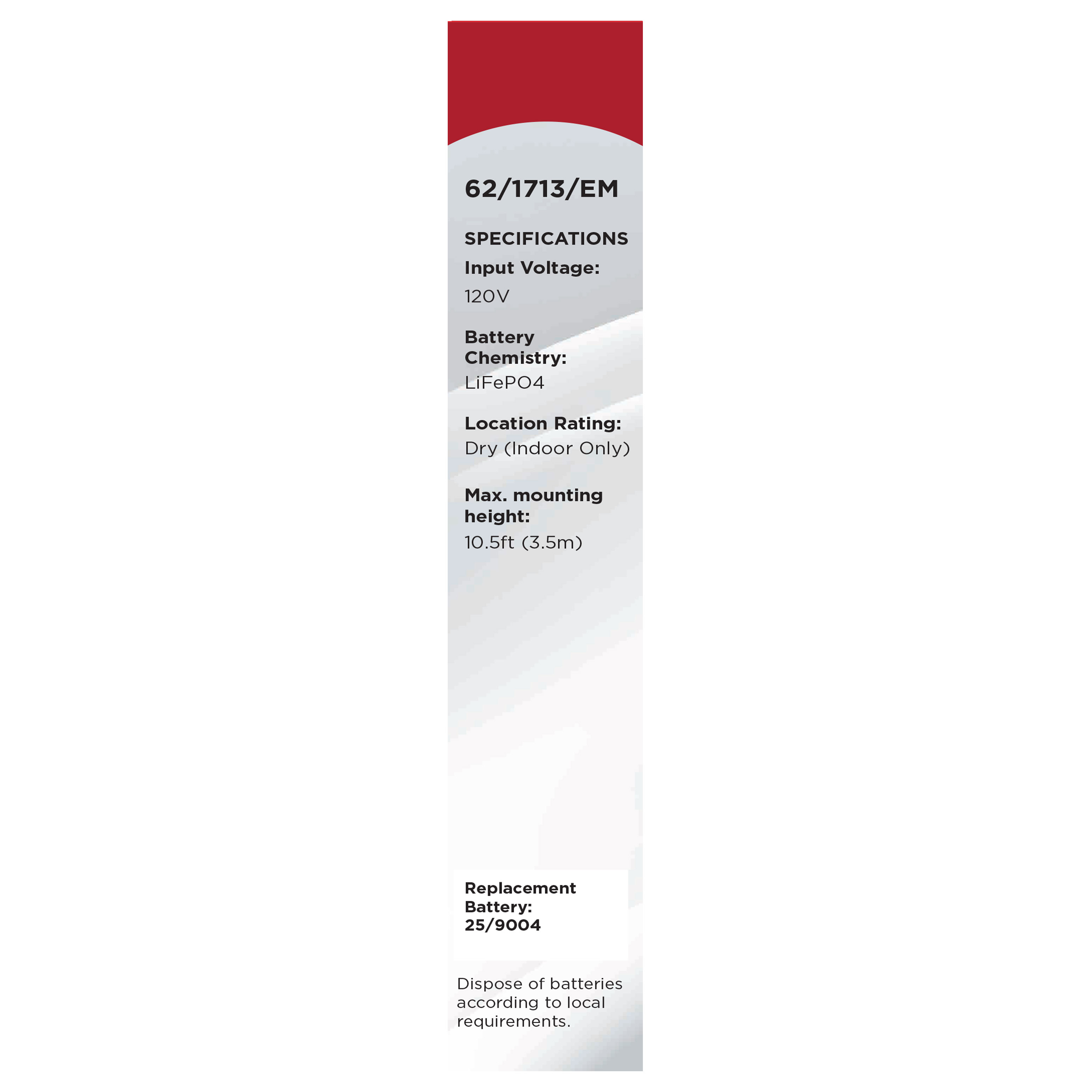 7" SQ BLINK PRO EM BATT BACKUP - 62-1713-EM