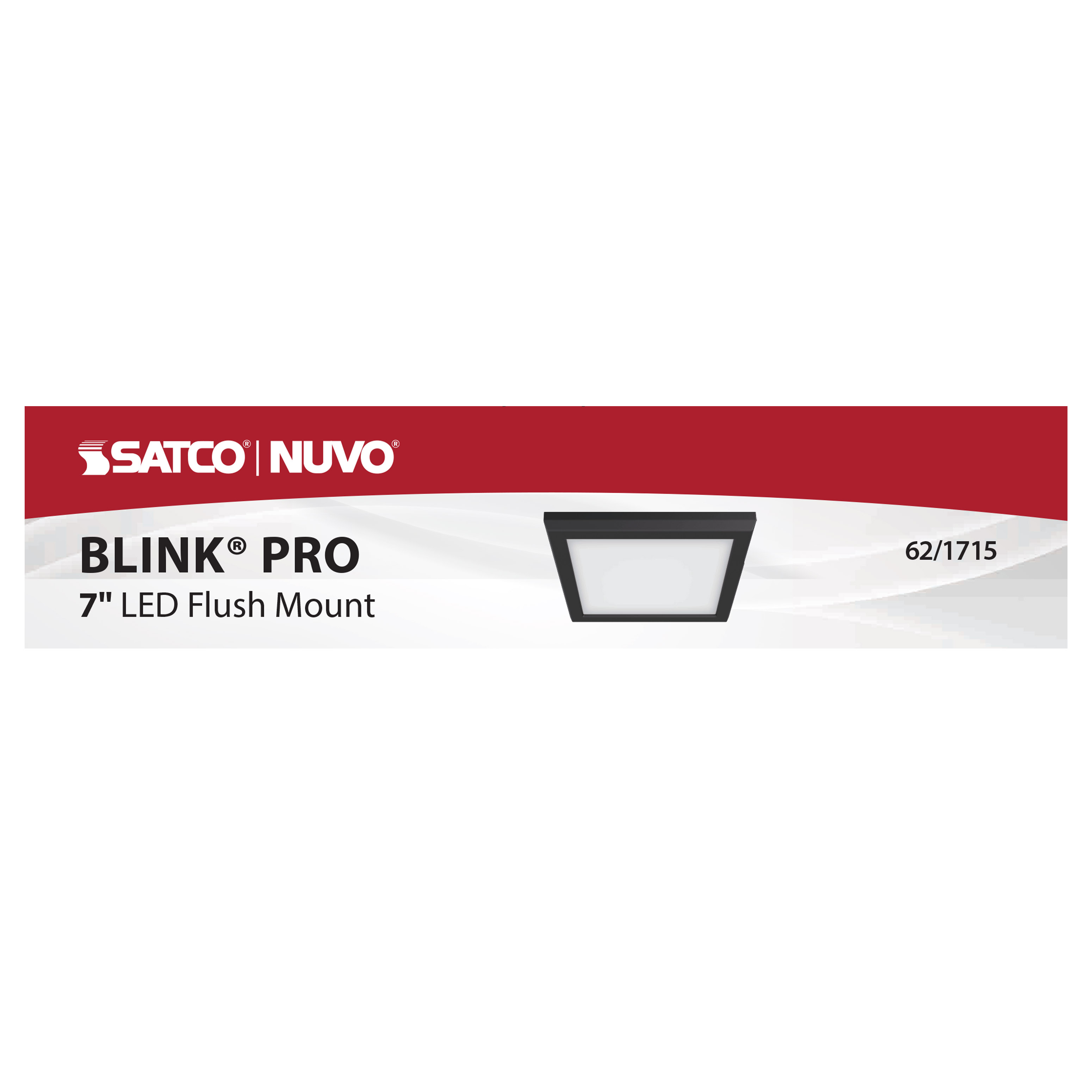 BLINK 11W LED 7" SQ BLACK - 62-1715