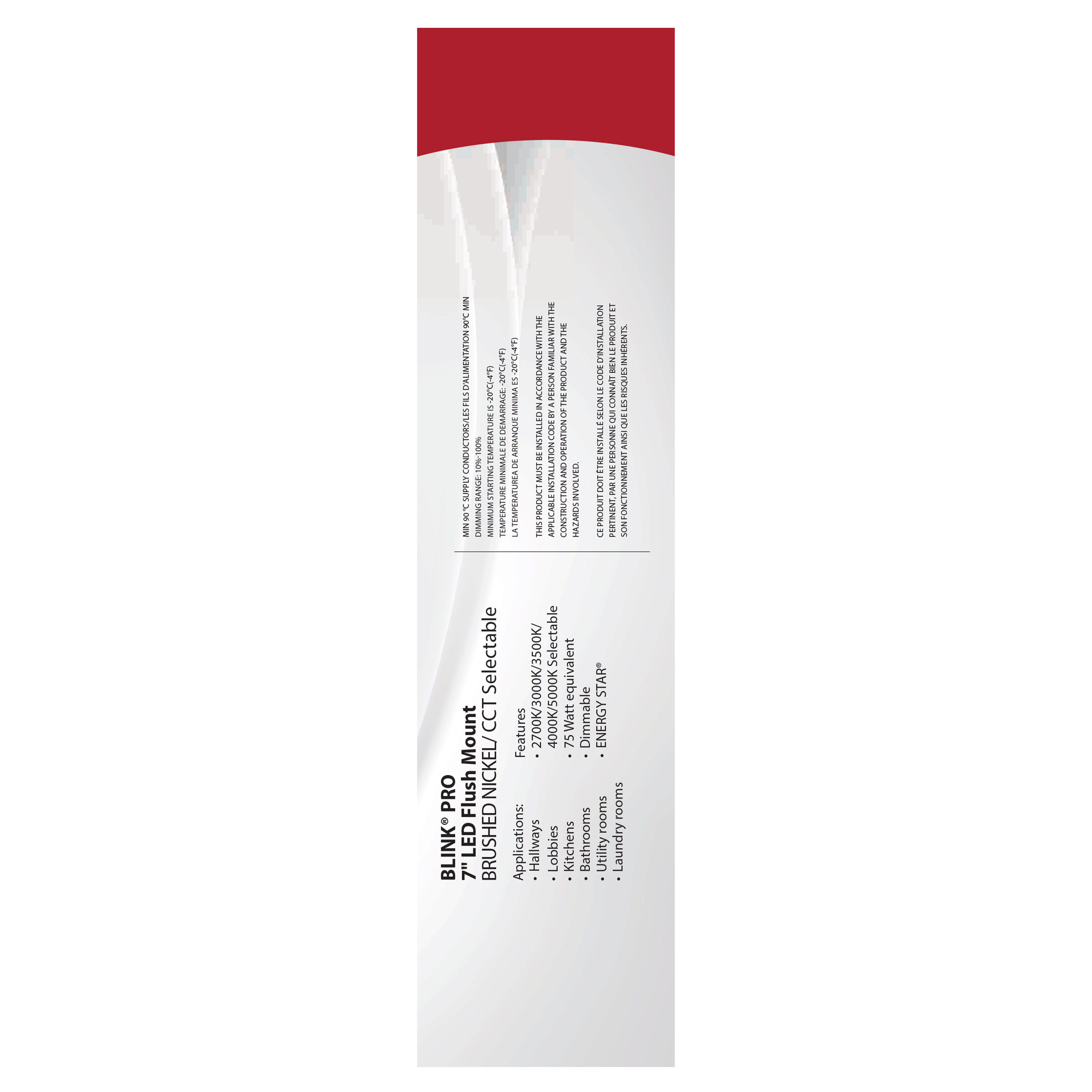 BLINK 11W LED 7" SQ BR. NICKEL - 62-1717