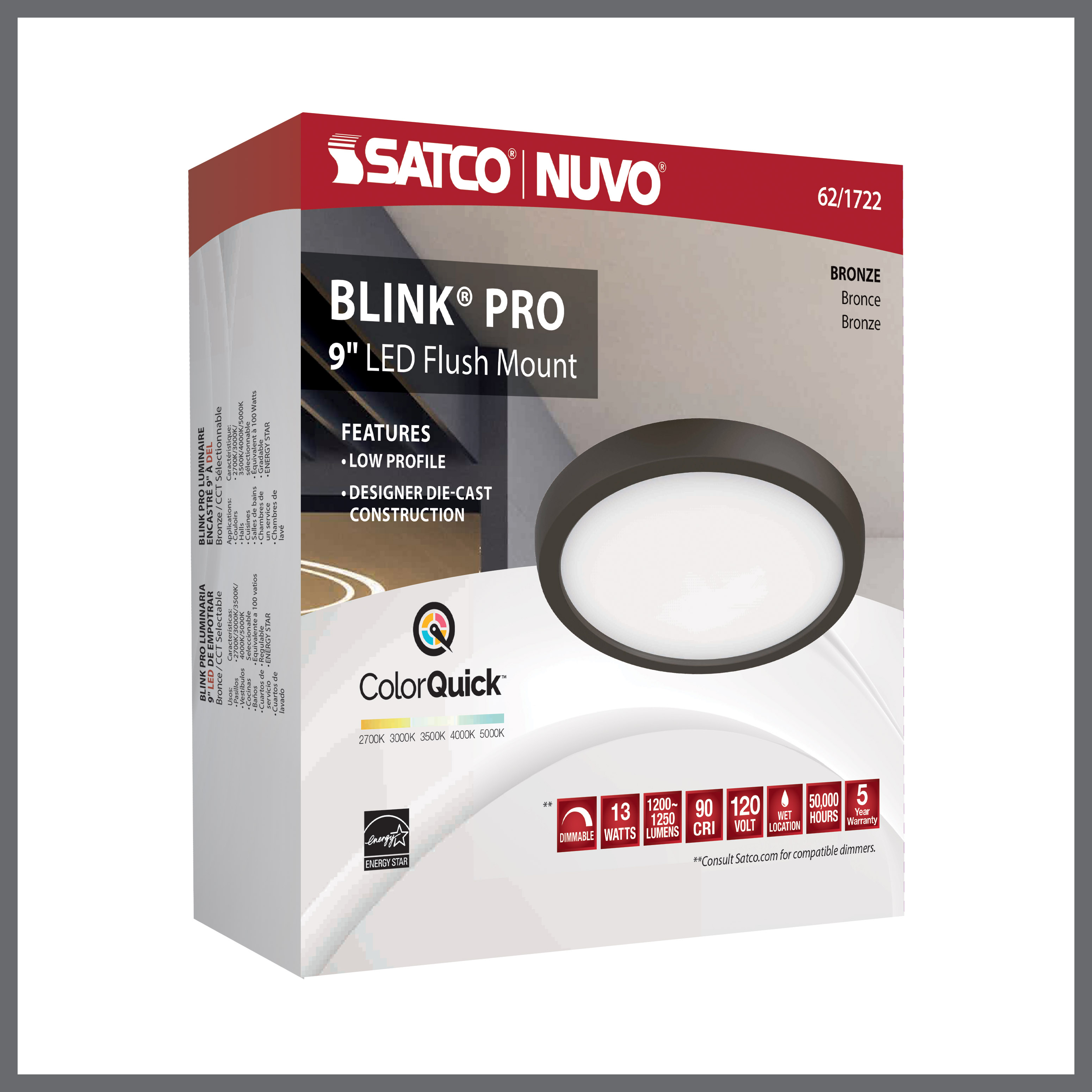 BLINK 13W LED 9" RND BRONZE - 62-1722