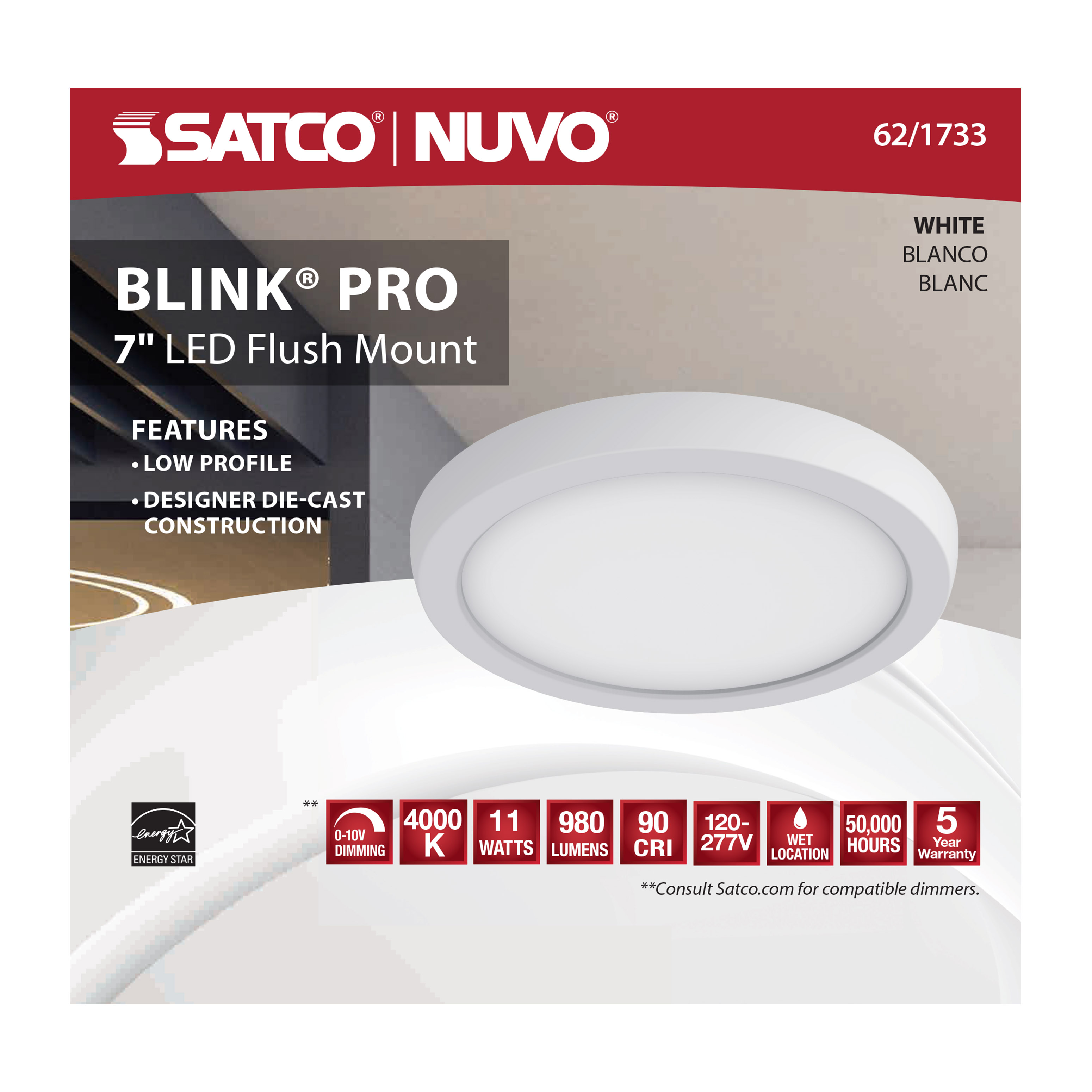 BLINK LED 7'' ROUND 11W 0-10V - 62-1733