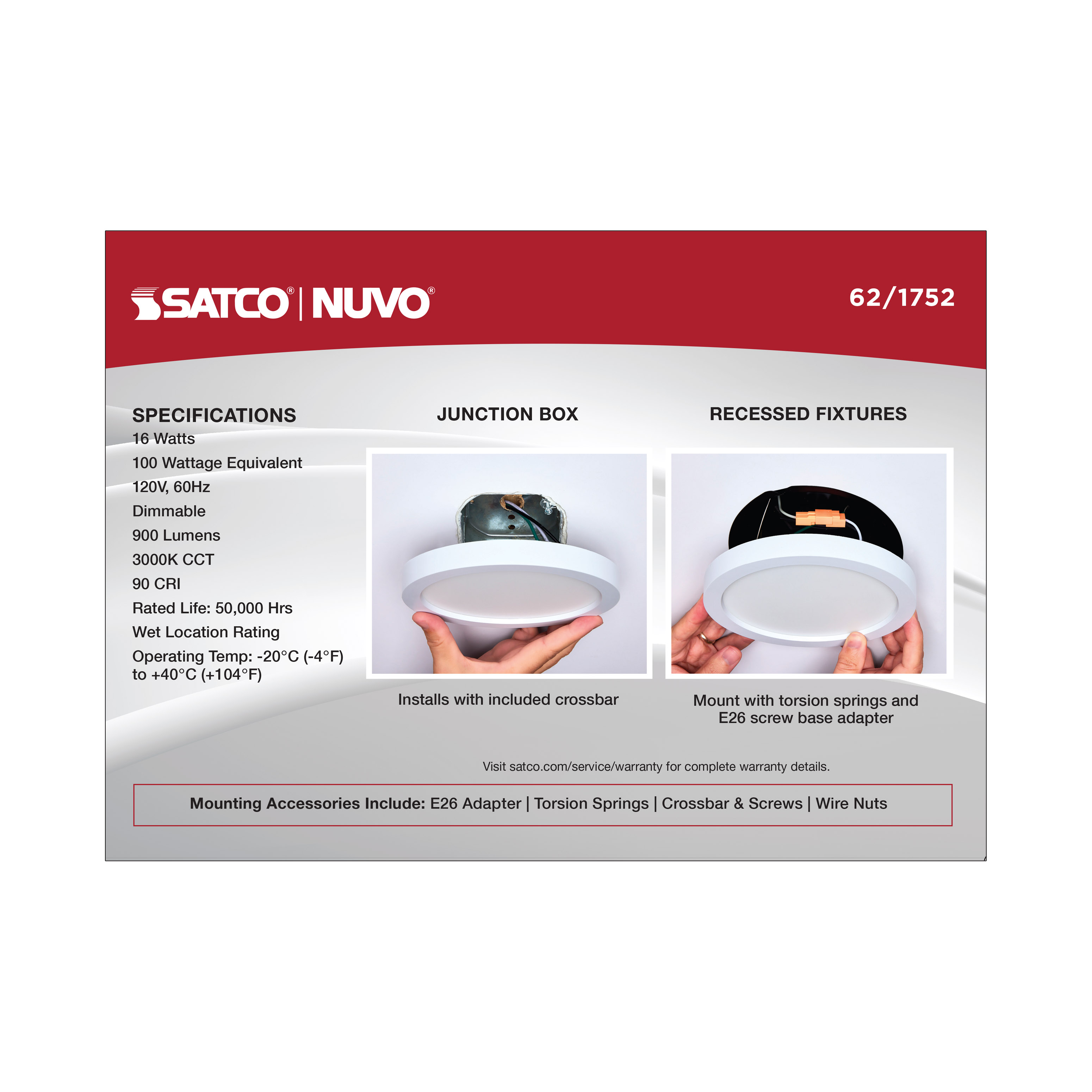 LED 7" ROUND SURFACE MOUNT 16W - 62-1752