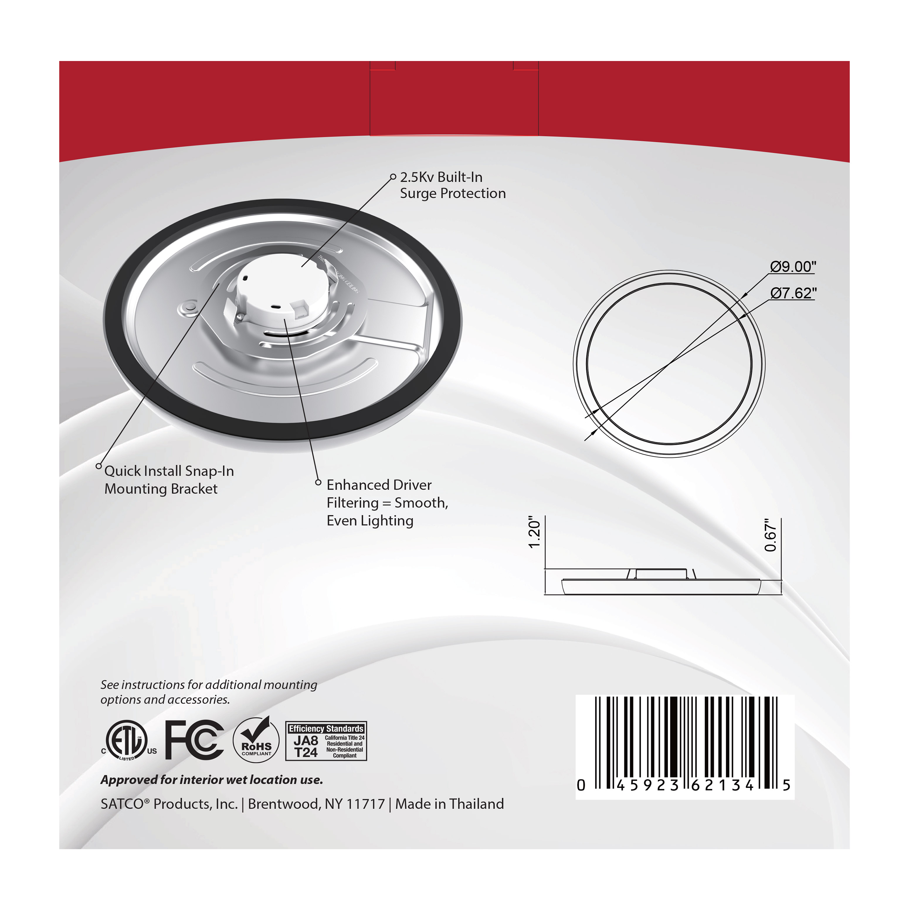 BLINK LED 9" ROUND 13W 0-10V - 62-1758