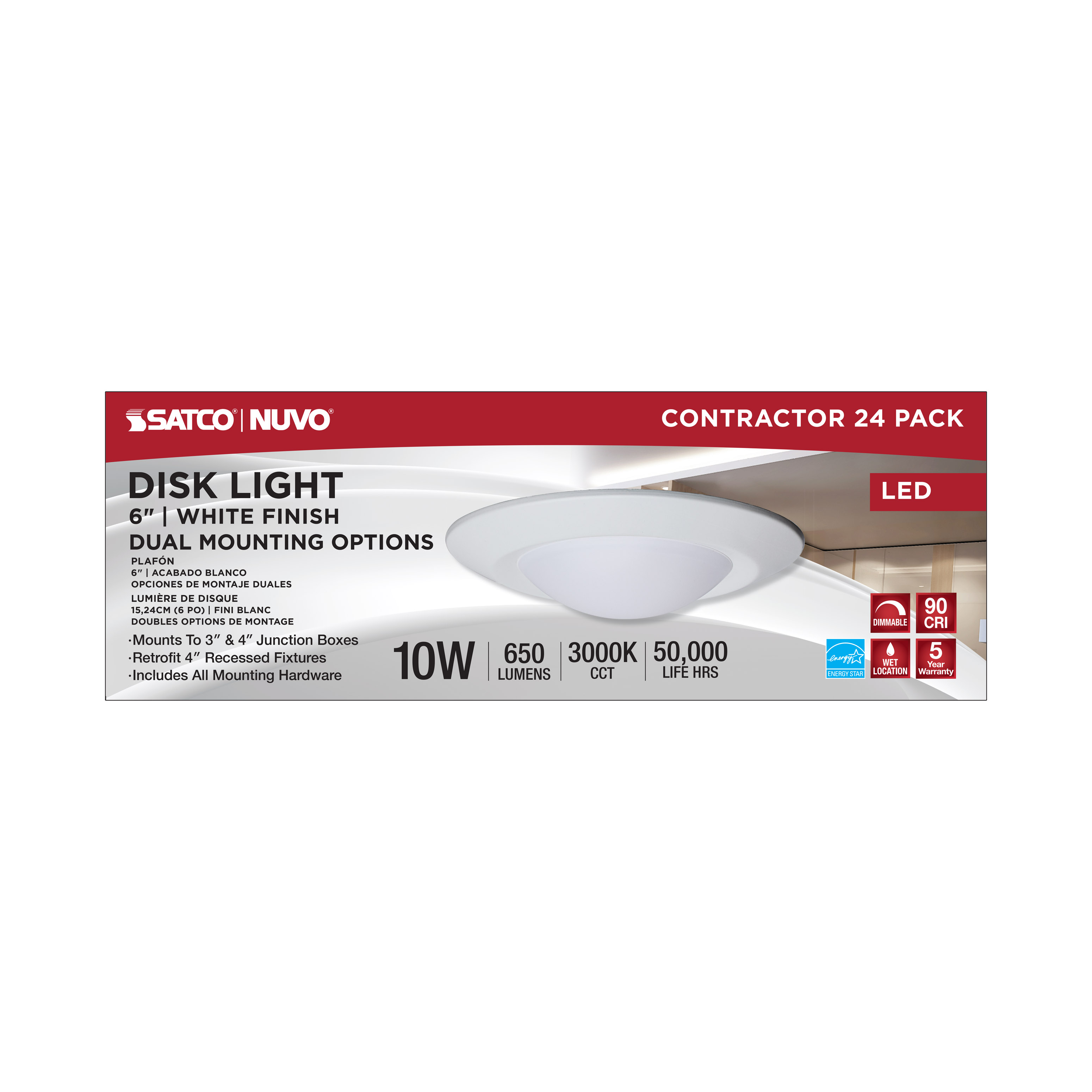 LED 6" DISK ROUND 10W - 62-1761