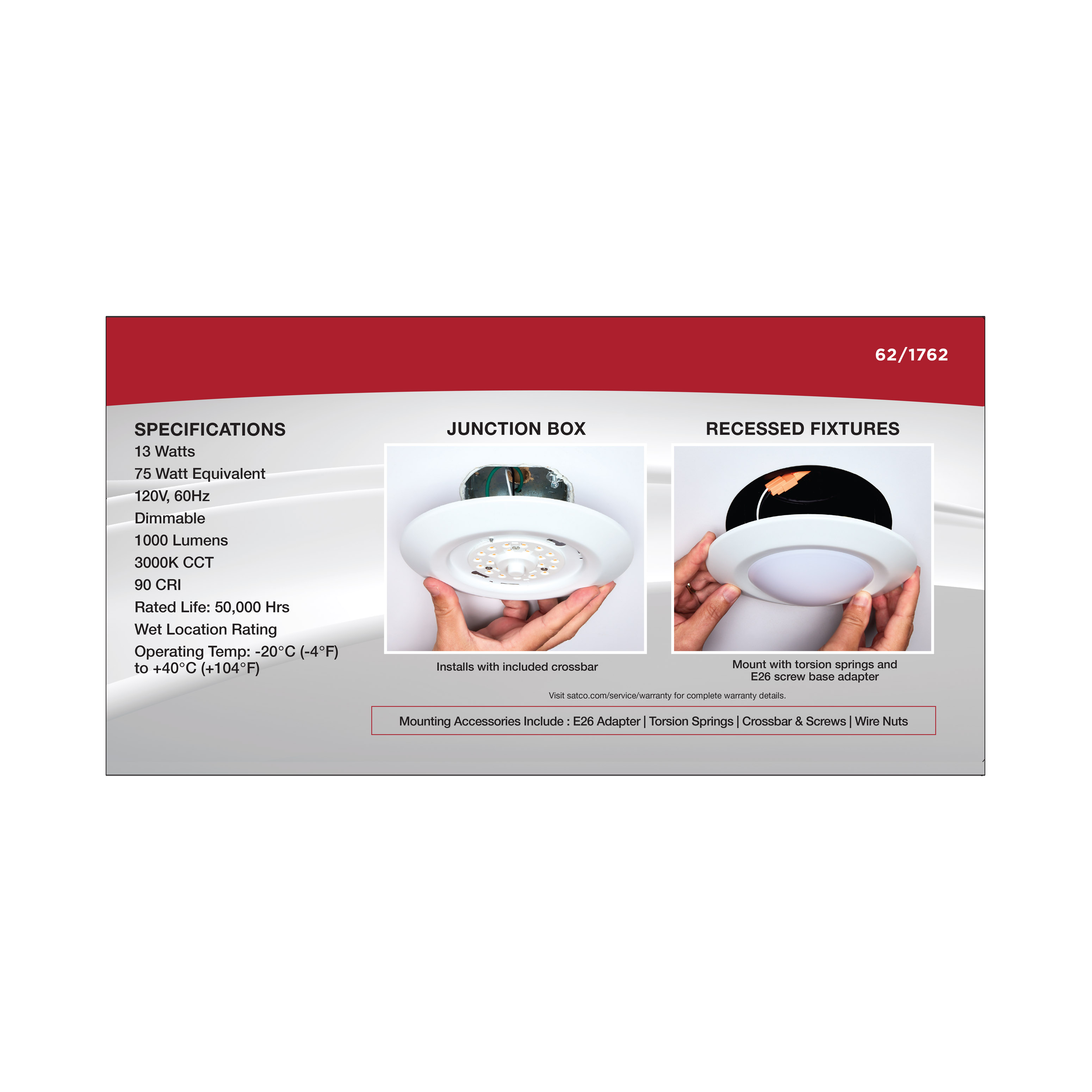 LED 7.5" DISK ROUND 13W - 62-1762