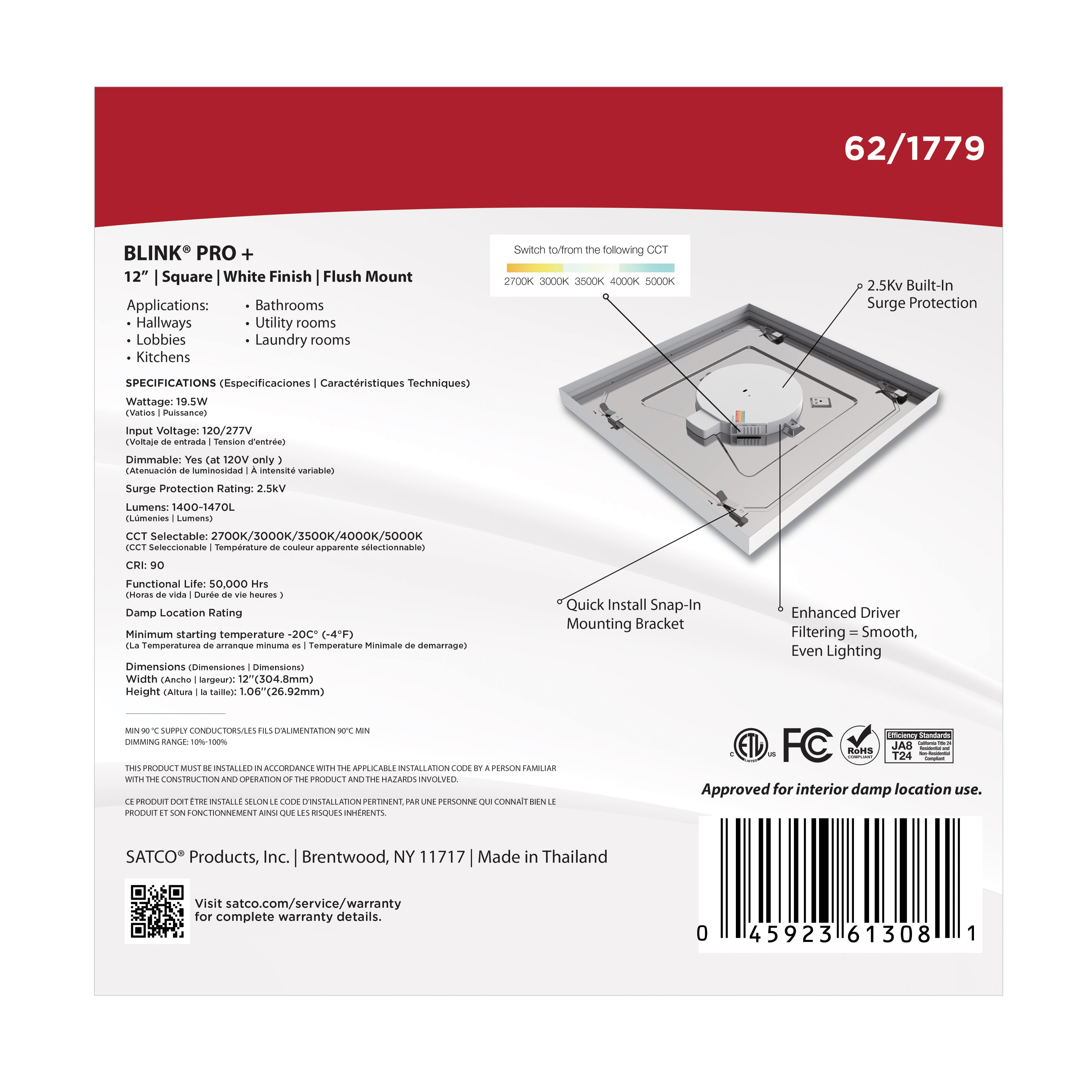 BLINK PRO PLUS 19.5W 12 SQUARE - 62-1779