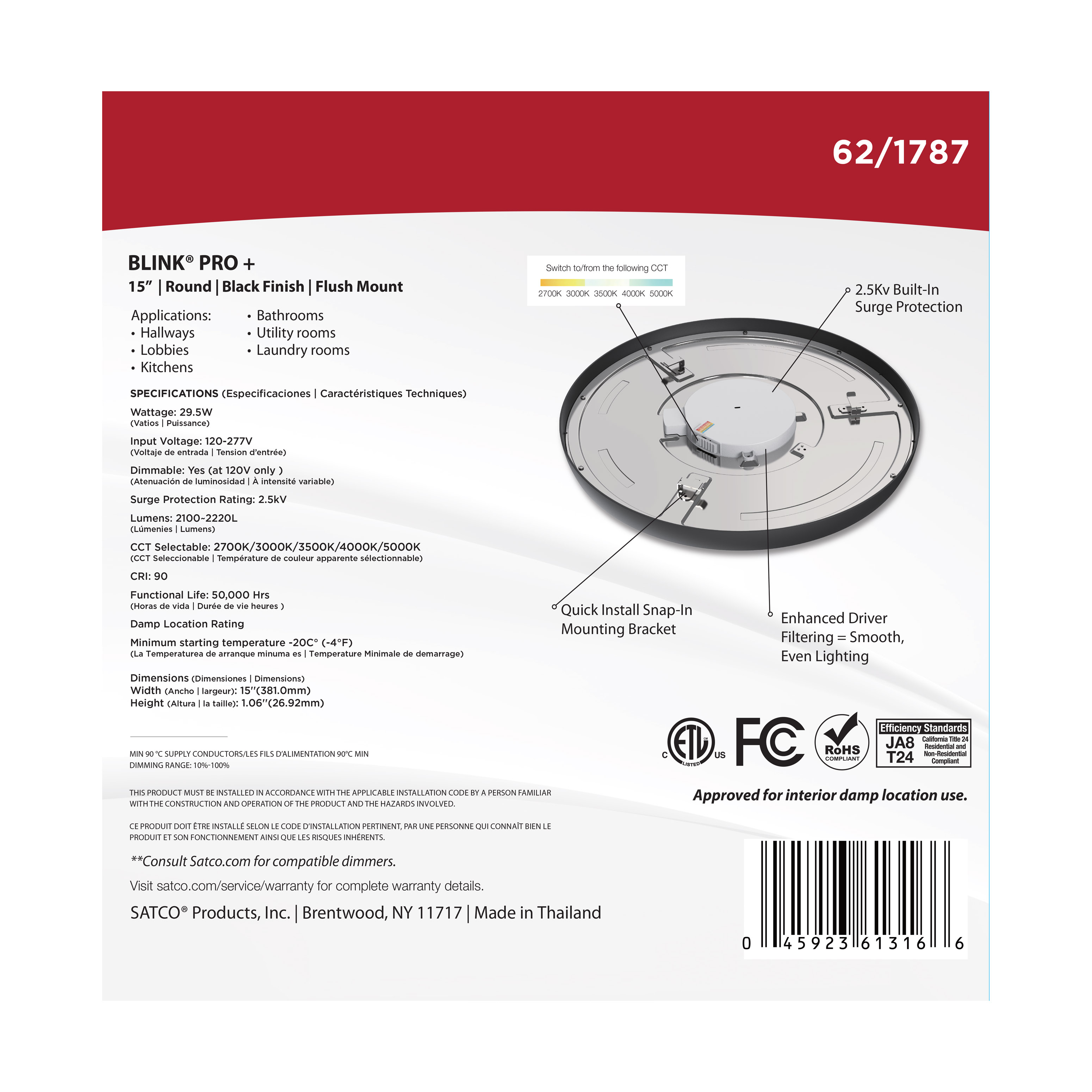 BLINK PRO PLUS 29.5W 15 ROUND - 62-1787