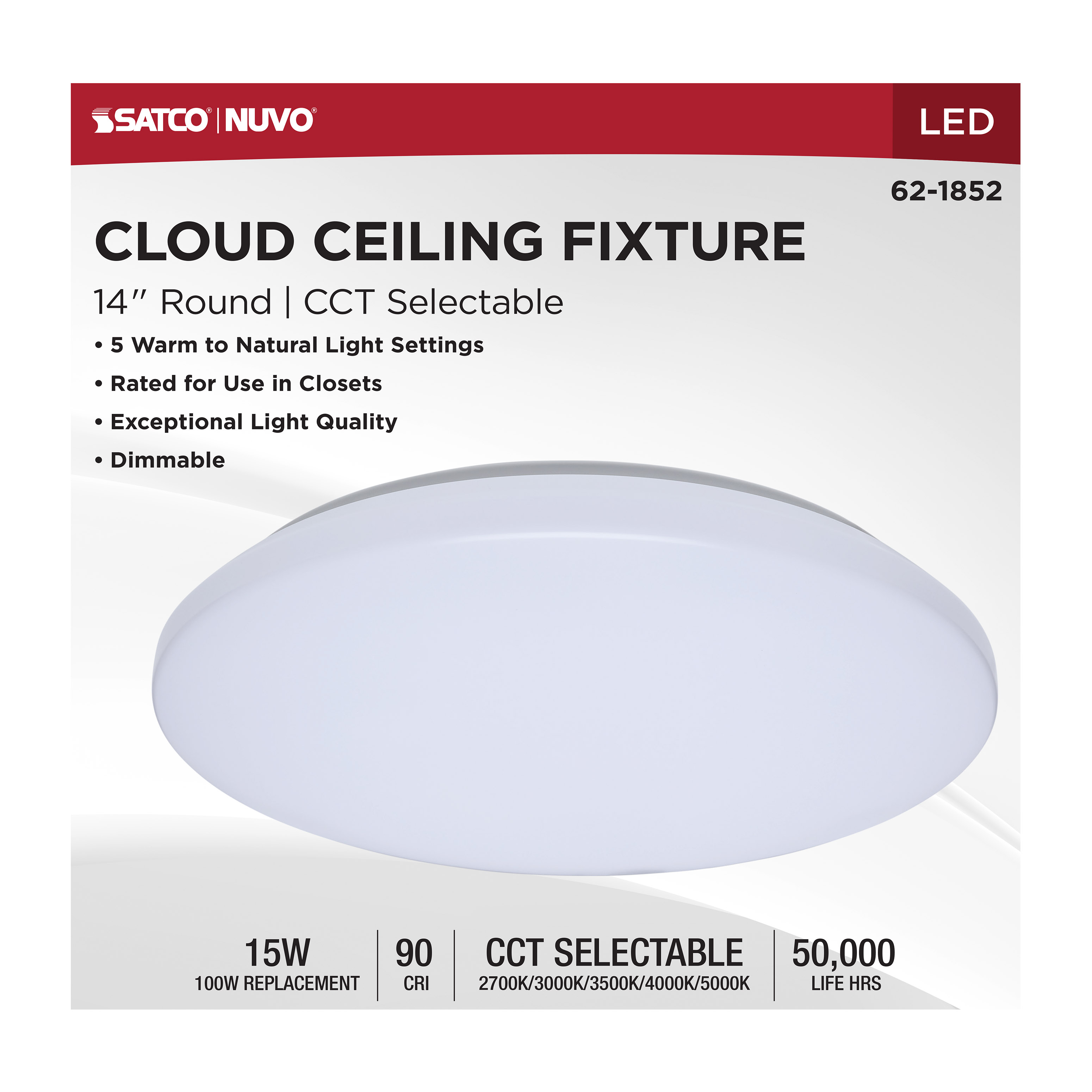 14" LED CLOUD FIXTURE - 62-1852