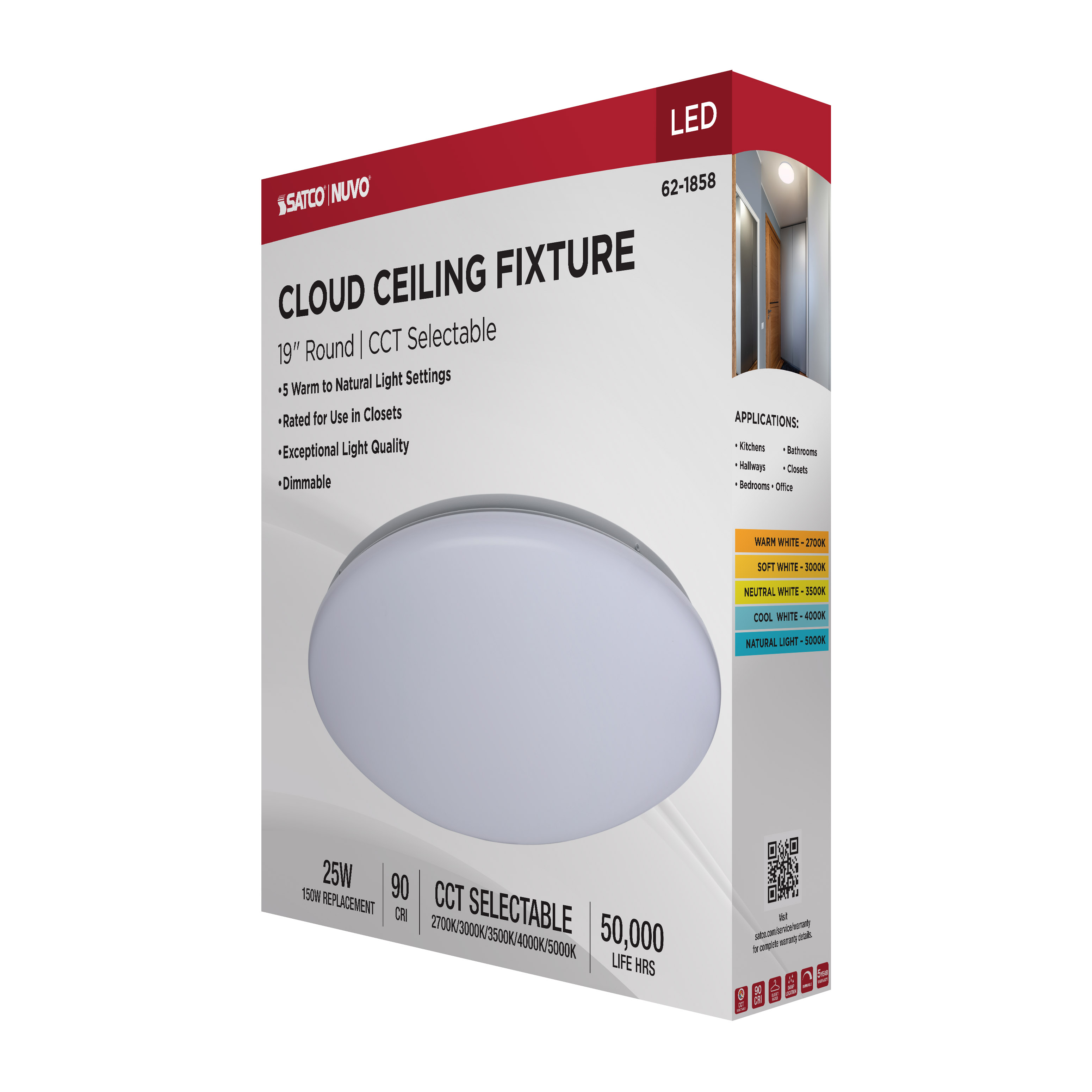 19" LED CLOUD FIXTURE - 62-1858