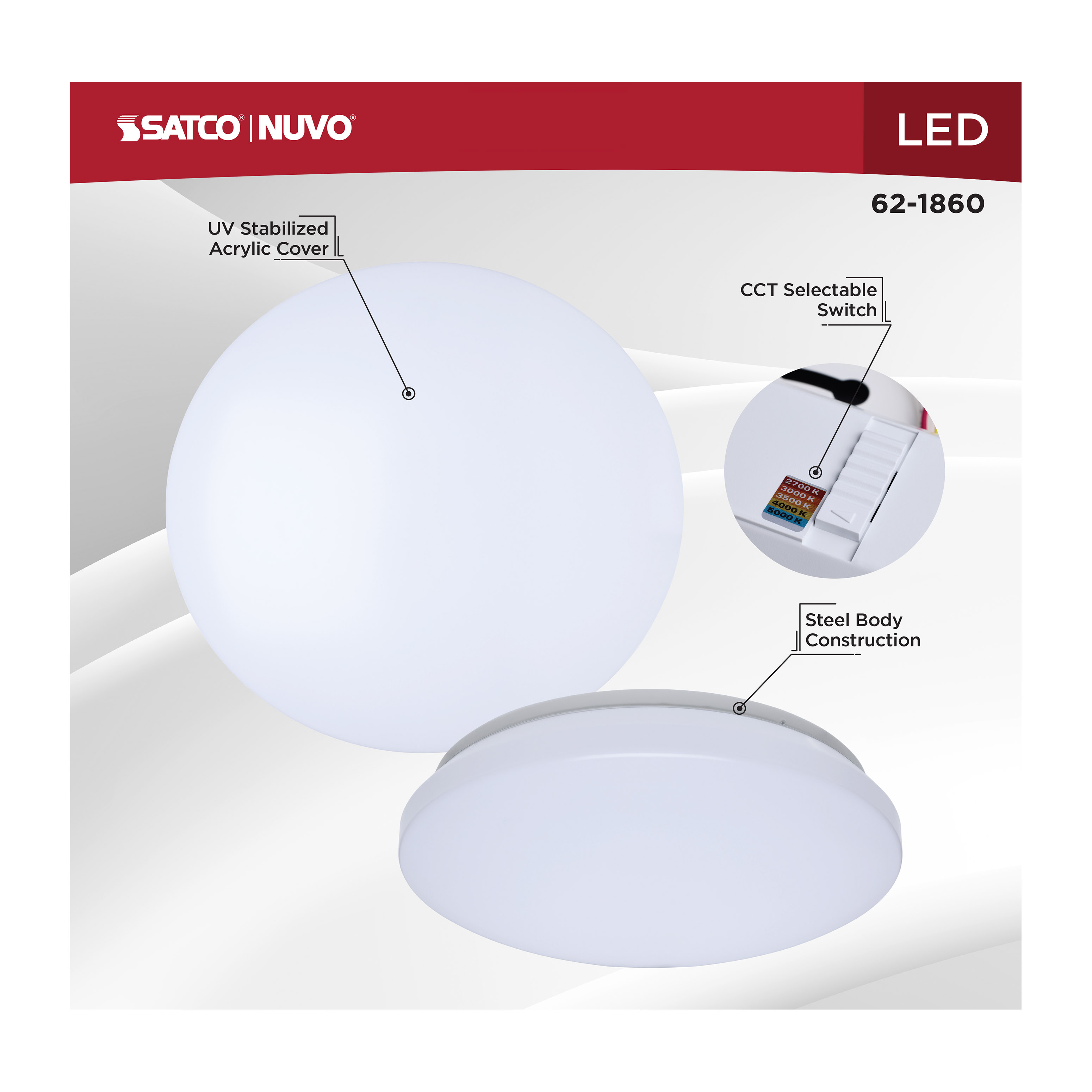 11" LED CLOUD 120/277V 0-10V - 62-1860