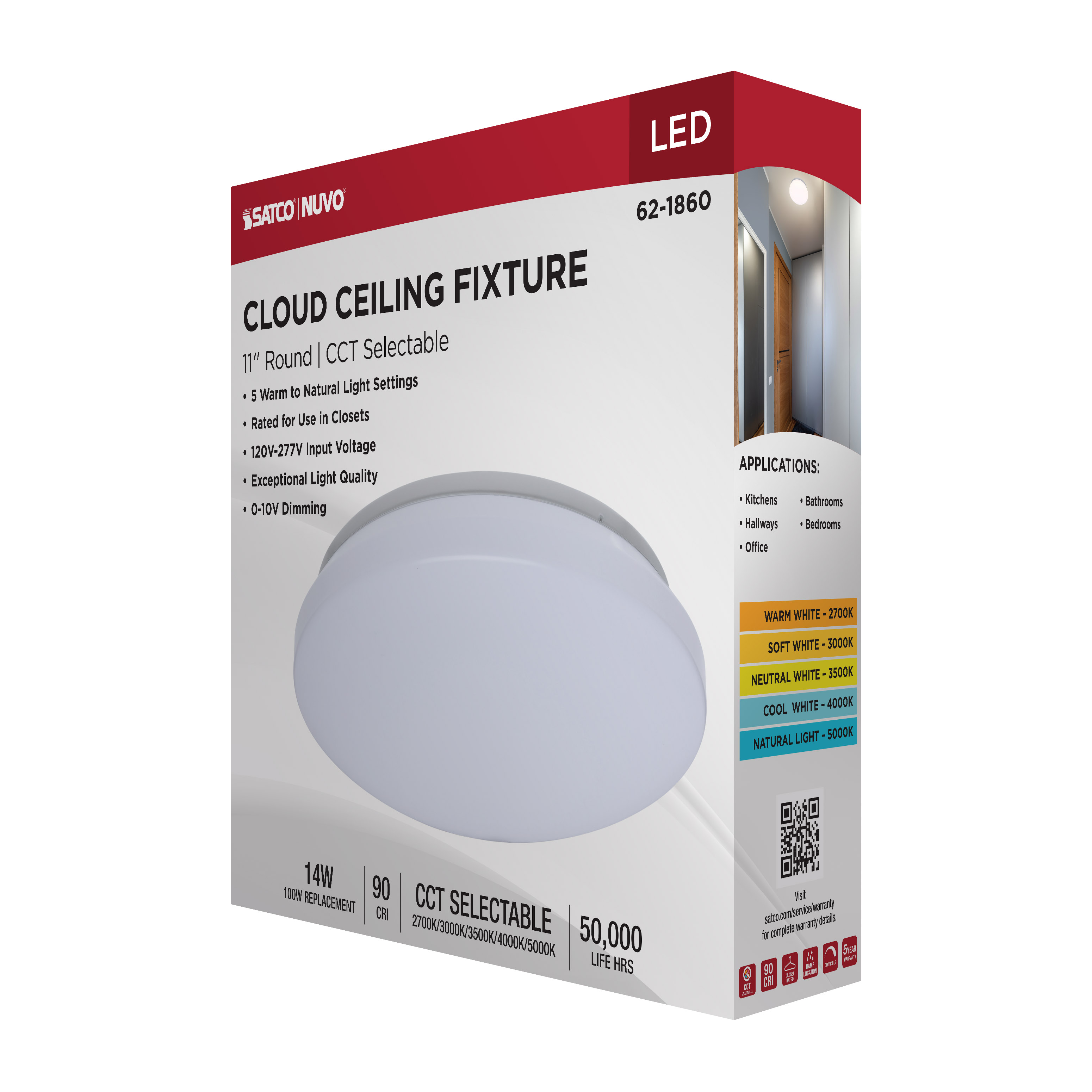 11" LED CLOUD 120/277V 0-10V - 62-1860