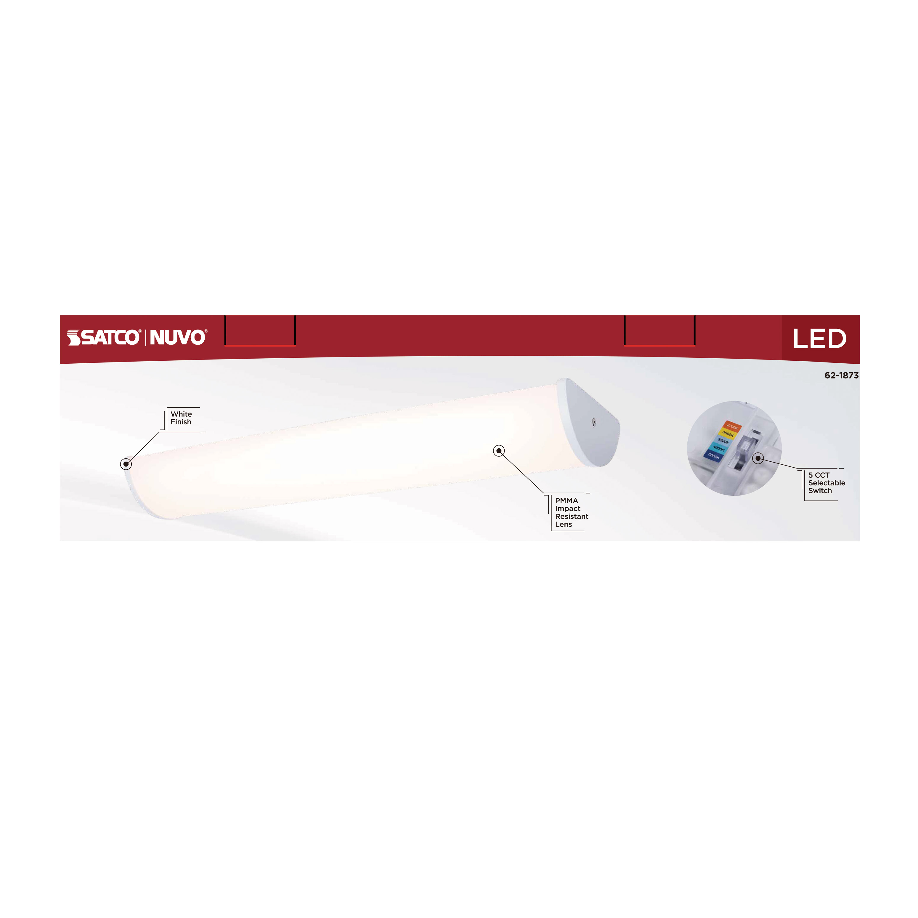 LED CRISPO 25" WHITE VANITY - 62-1873