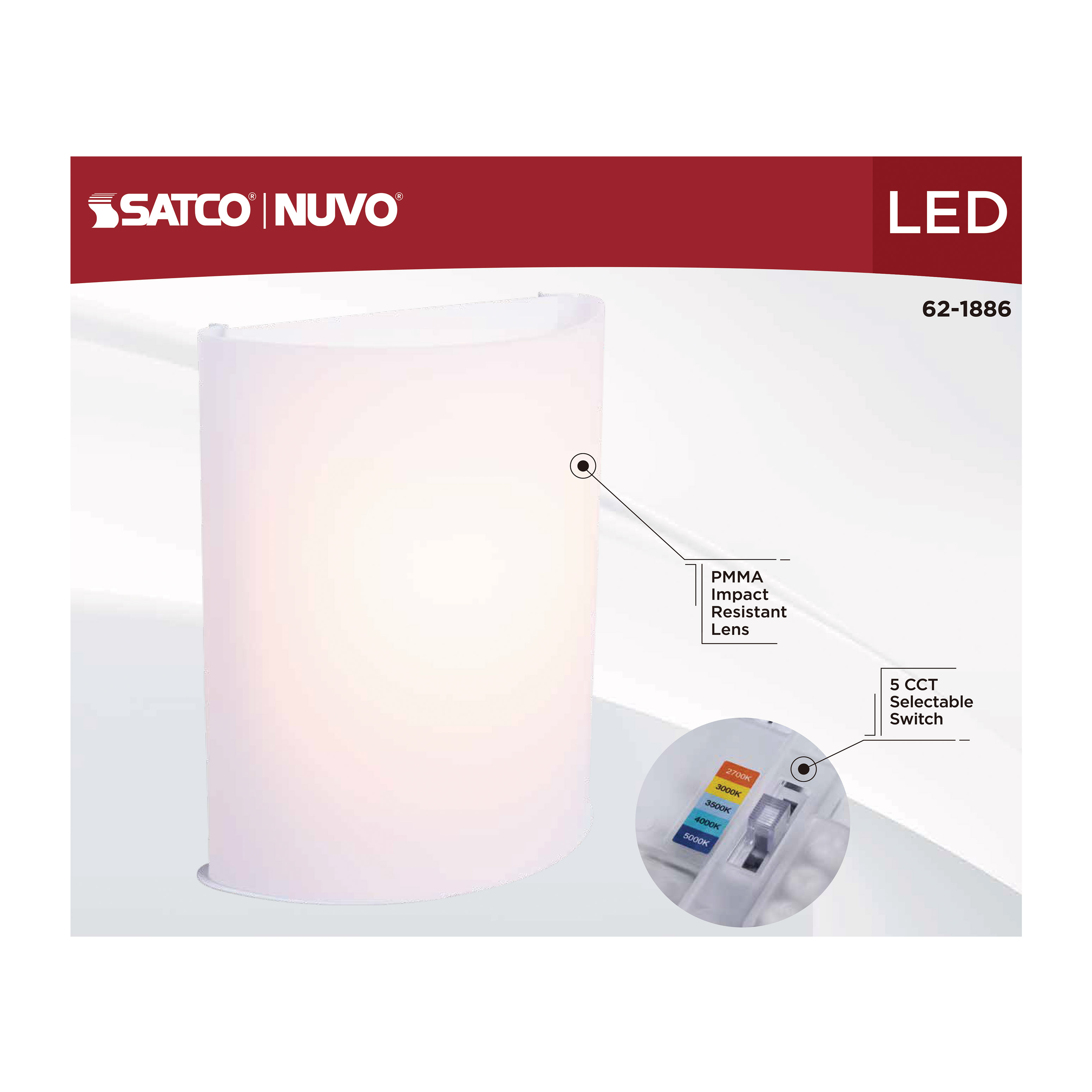 LED CRISPO WHITE WALL SCONCE - 62-1886