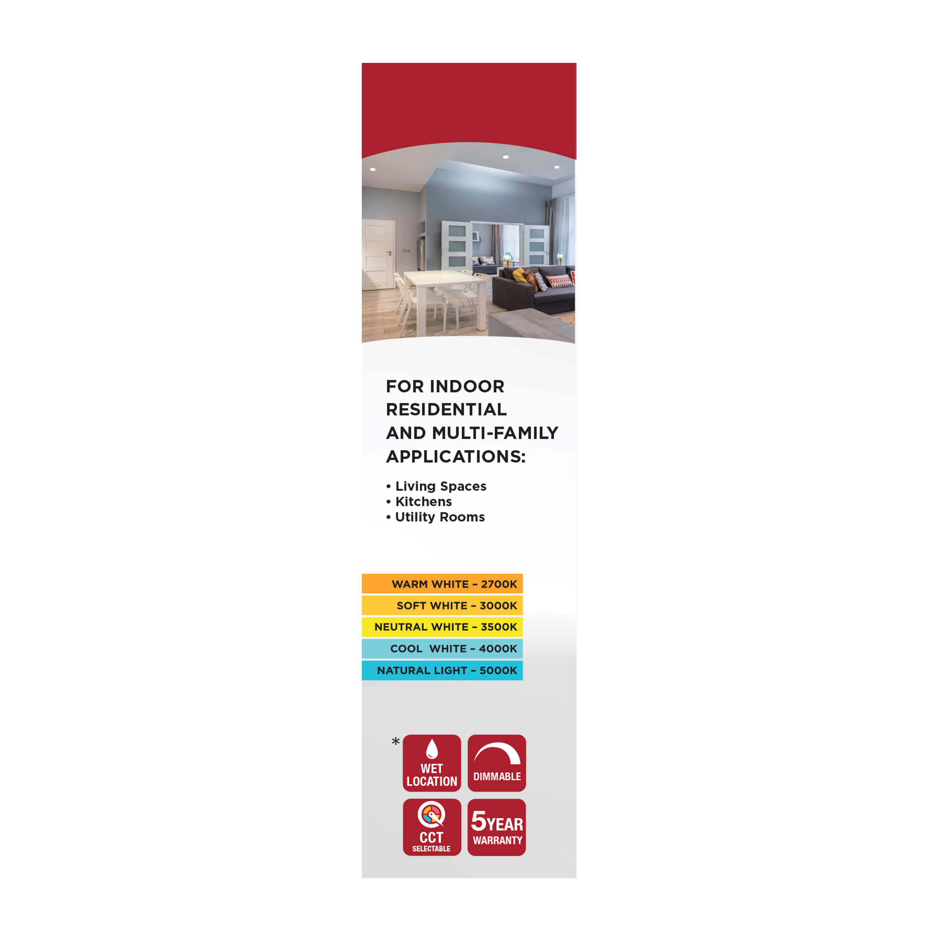 BLINK 8W LED 5" ROUND WHITE - 62-1900